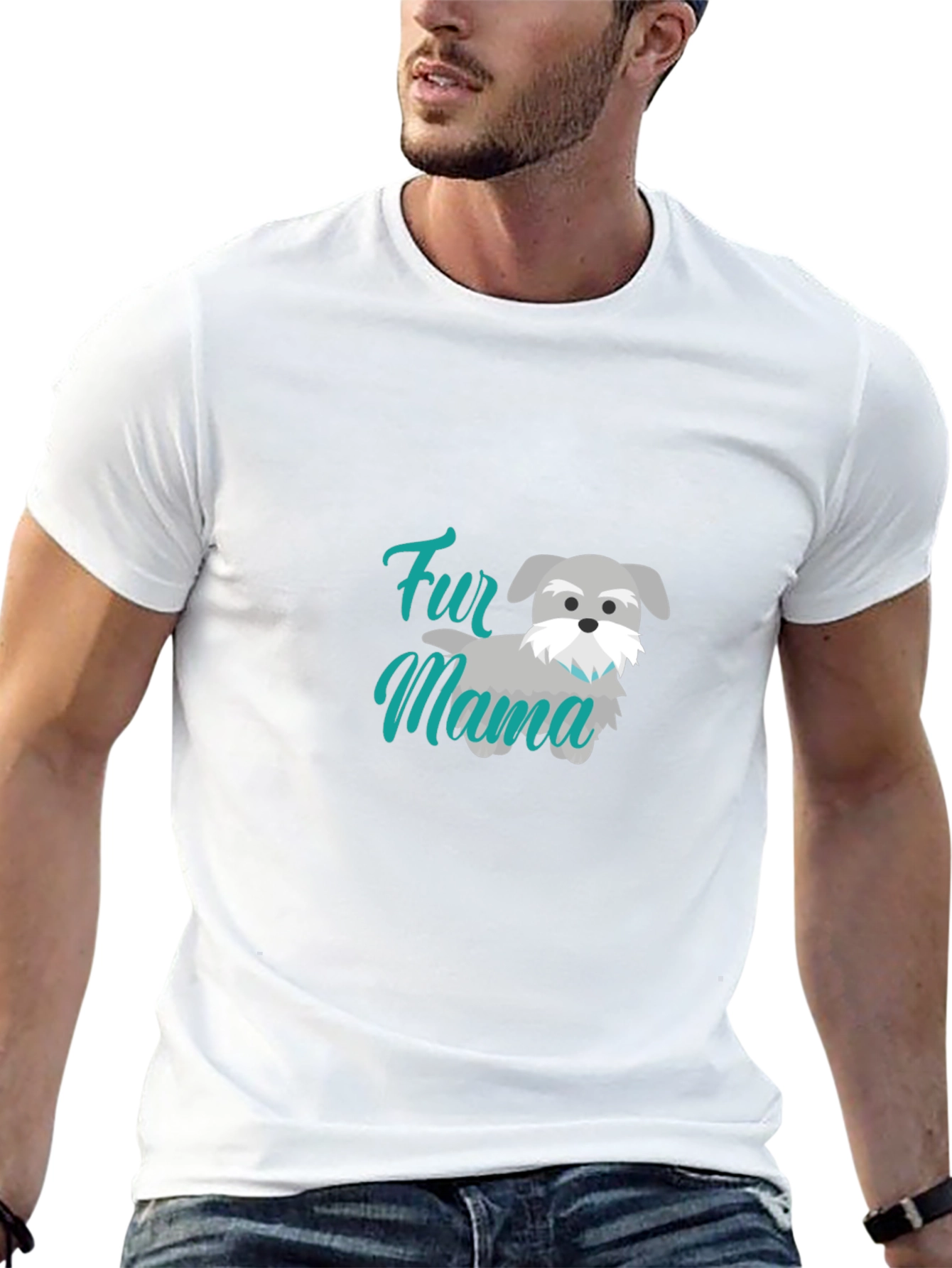 Black Fur Mama Dog Lover T-Shirt view 13