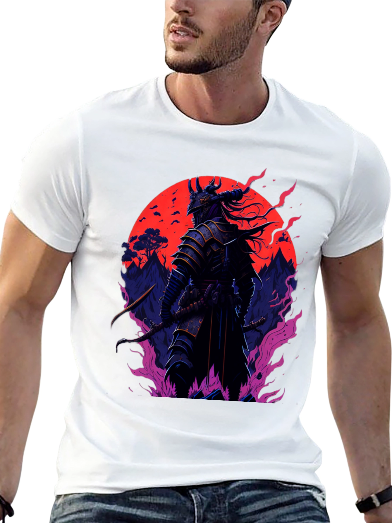Black Samurai Warrior T-Shirt - Dark Graphic Tee view 13