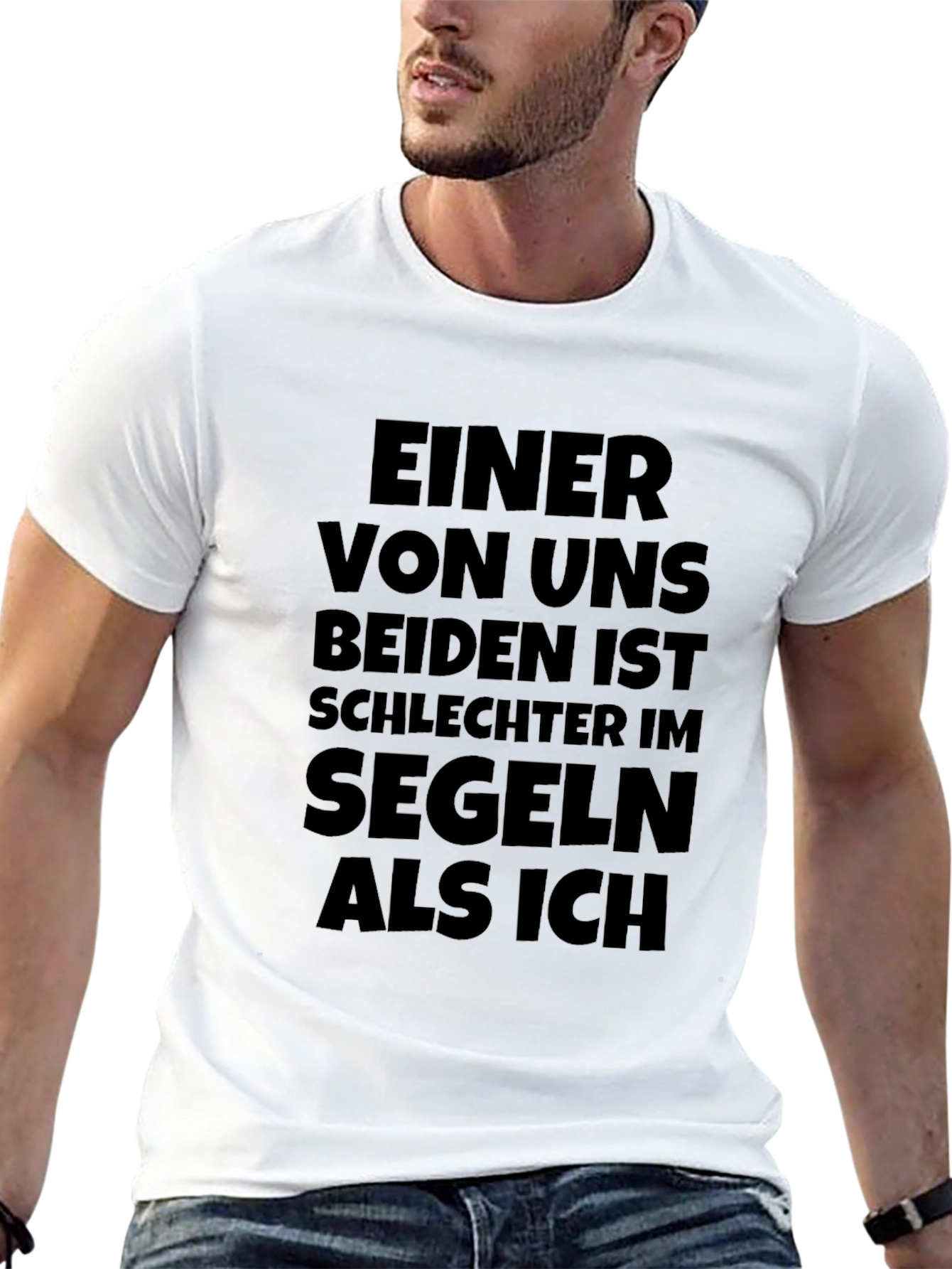 Black Funny German Sailing T-Shirt - Einer Von Uns view 13
