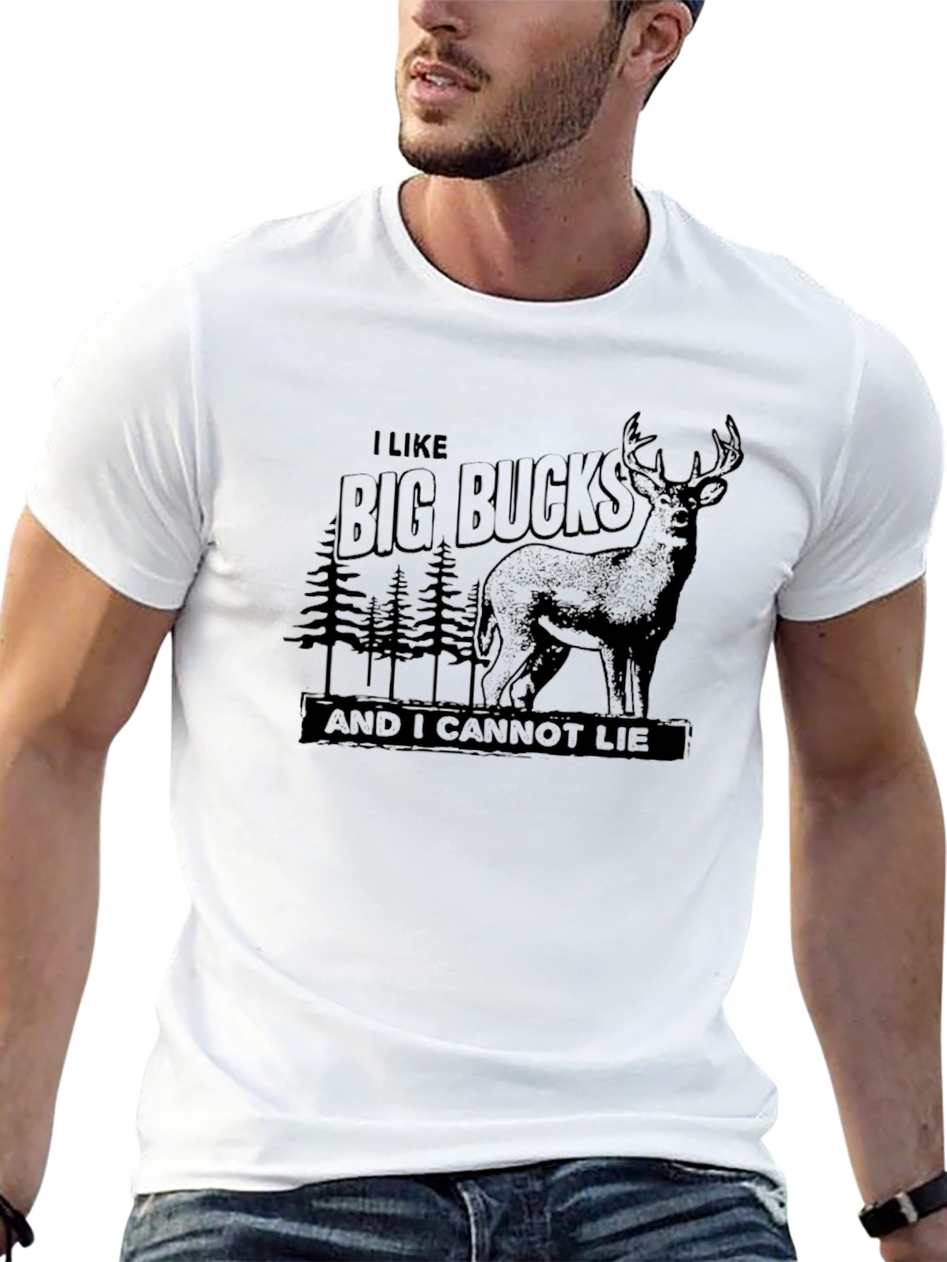 Black I Like Big Bucks T-Shirt - Hunting Season Apparel view 13