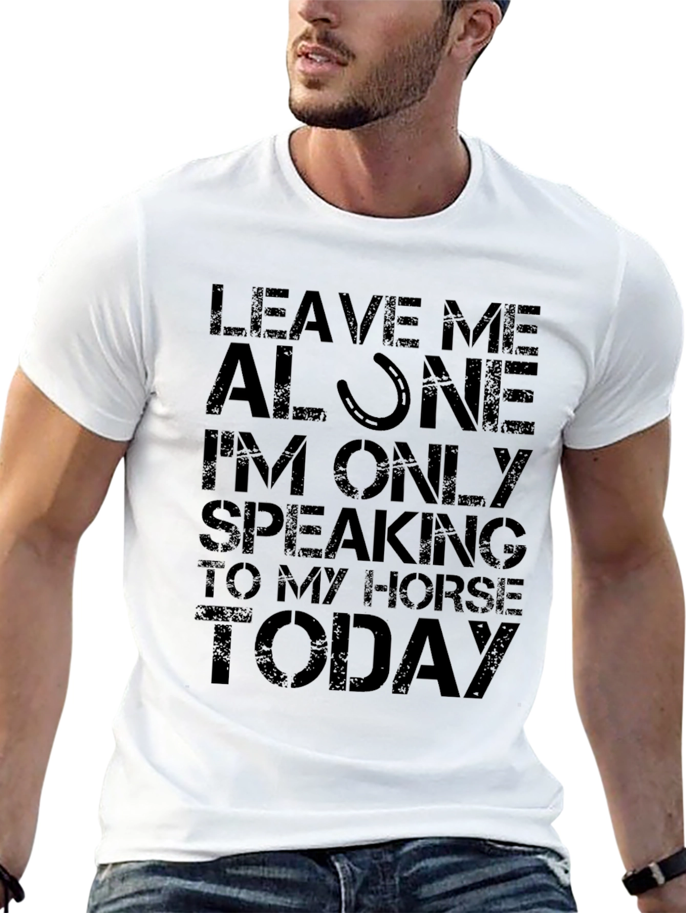 Black Horse Lover Graphic T-Shirt - Leave Me Alone view 13