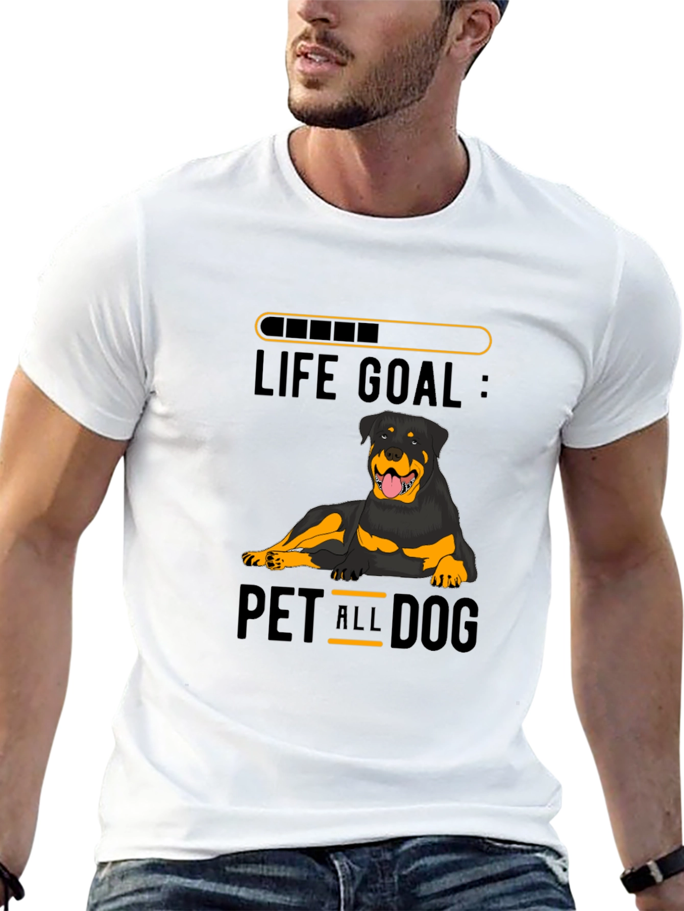 Black Life Goal: Pet All Dogs T-Shirt view 13