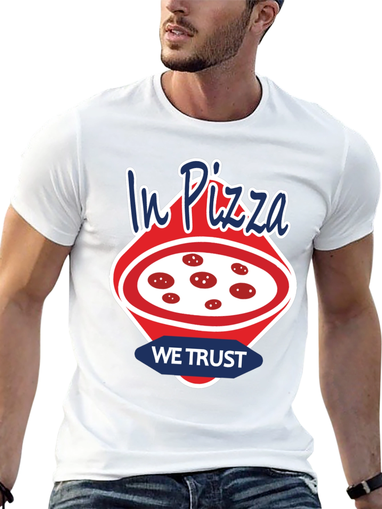 Black In Pizza We Trust T-Shirt - Funny Foodie Tee view 13