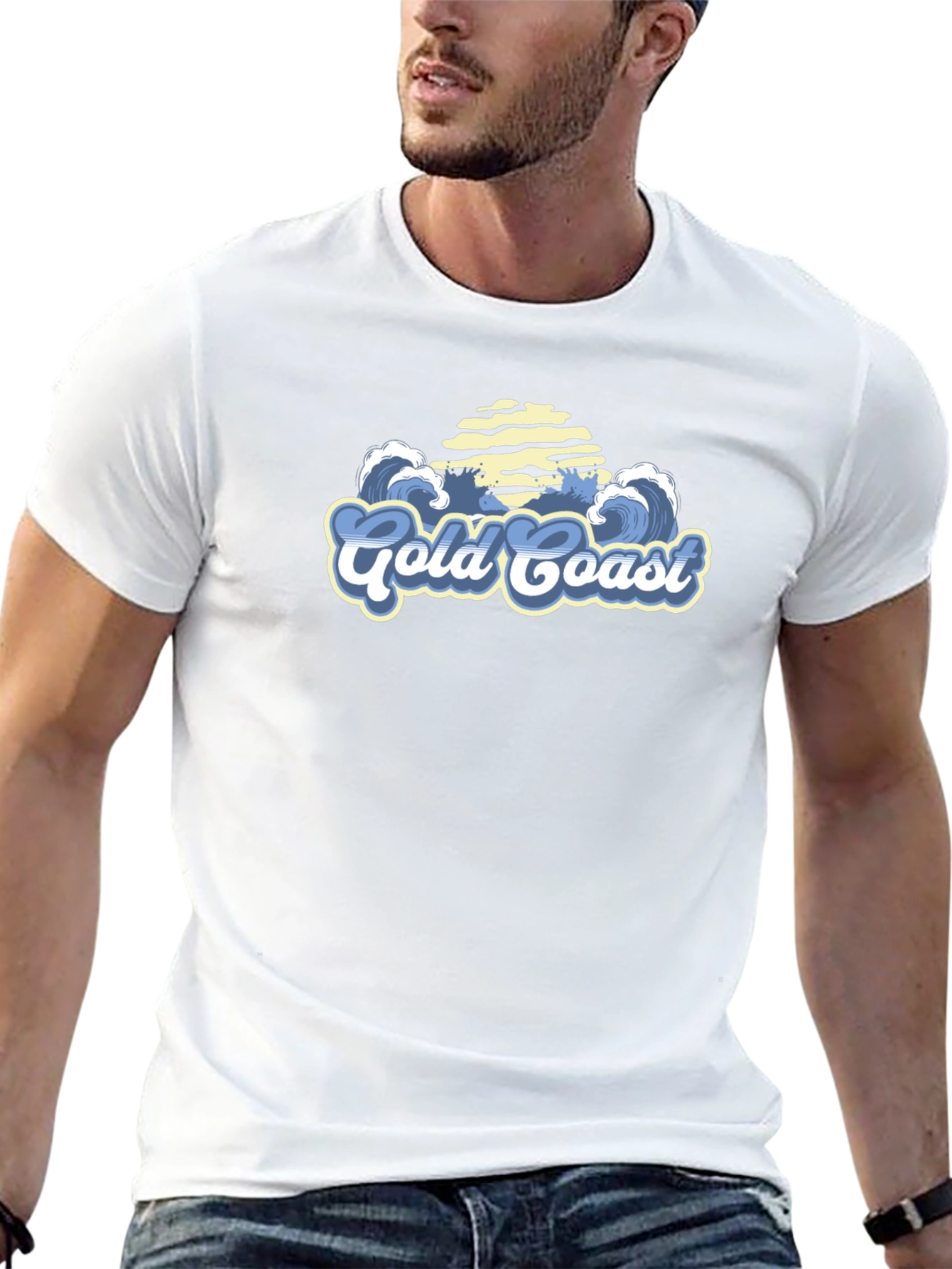 Black Gold Coast Graphic T-Shirt - Summer Vibe view 13