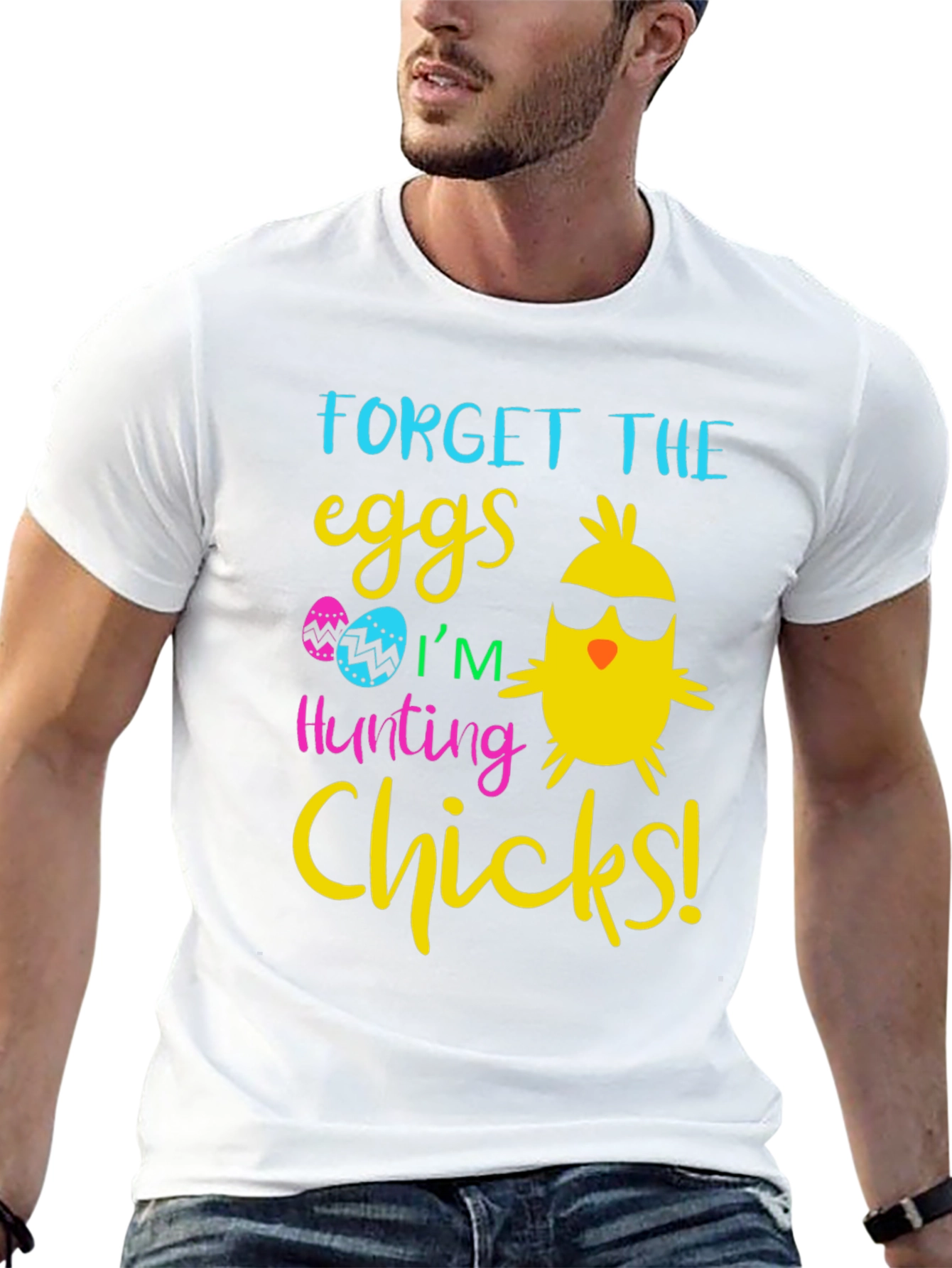 Black Funny Easter Chick T-Shirt view 13