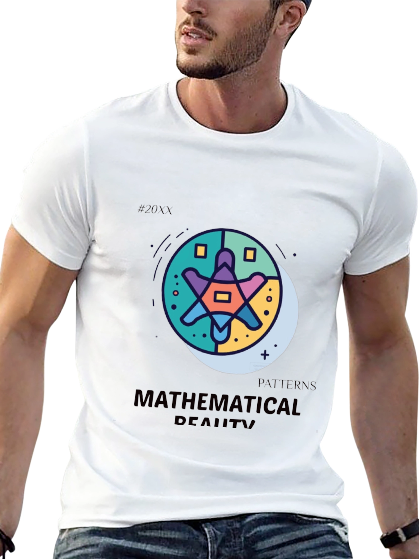 Black Mathematical Reality Graphic T-Shirt view 13