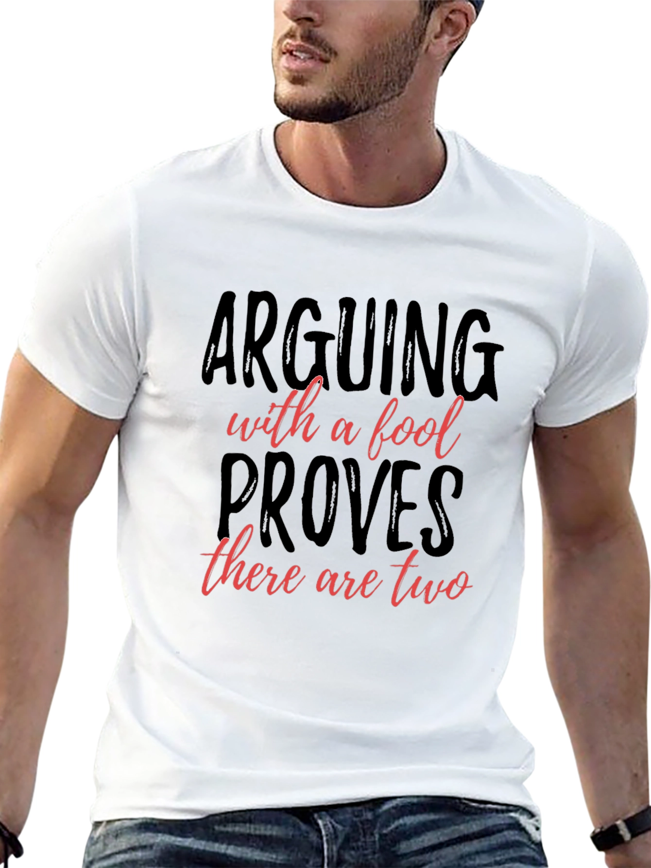 Black Arguing with a Fool T-Shirt view 13