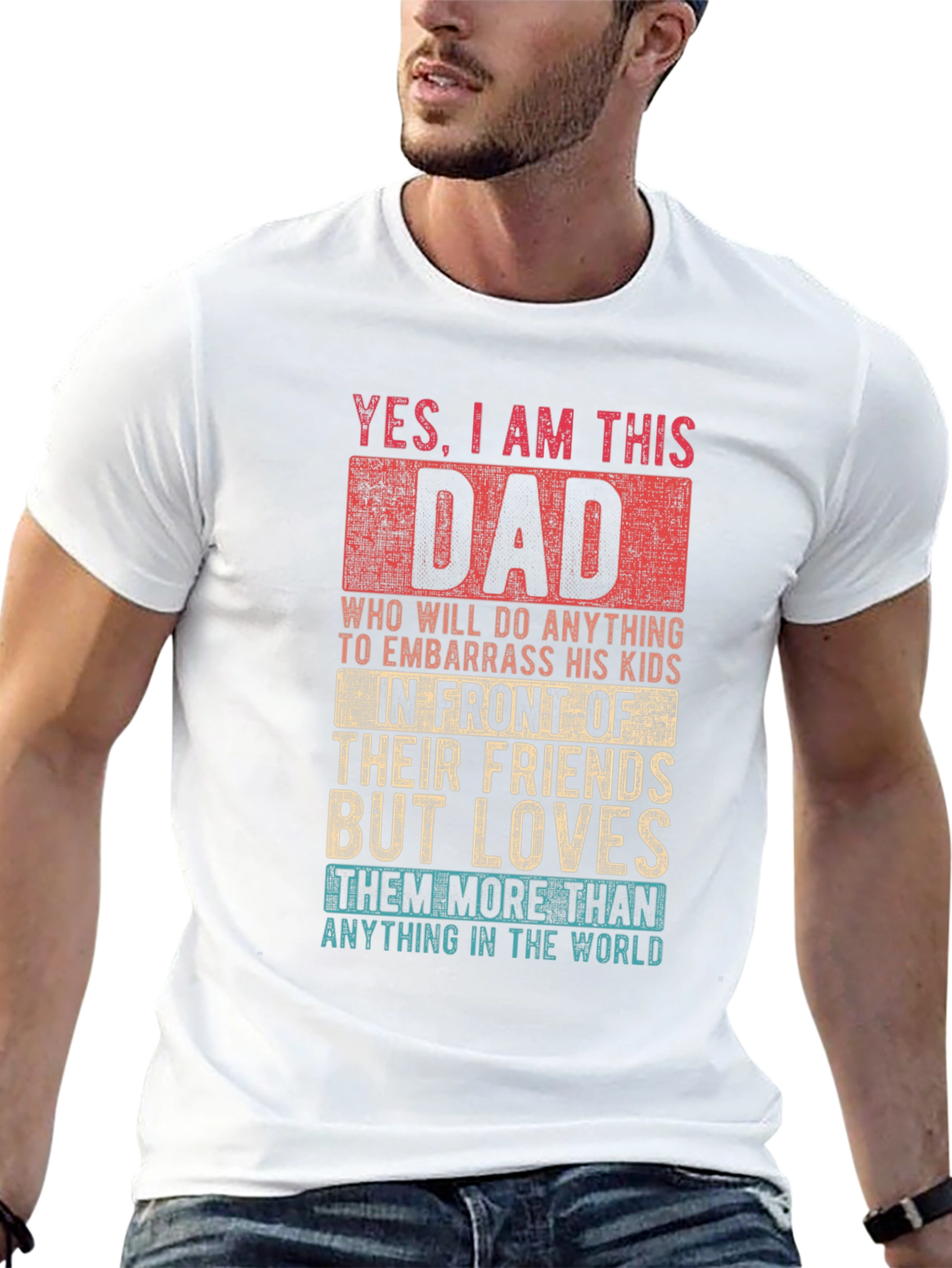 Black Funny Dad T-Shirt - Embarrassing Dad view 13
