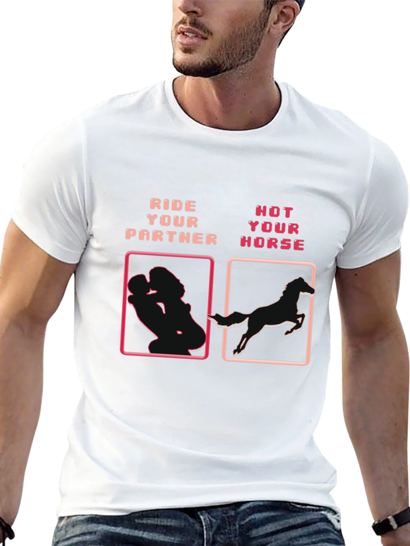 Black Ride Your Partner T-Shirt - Adult Humor Graphic Tee view 13