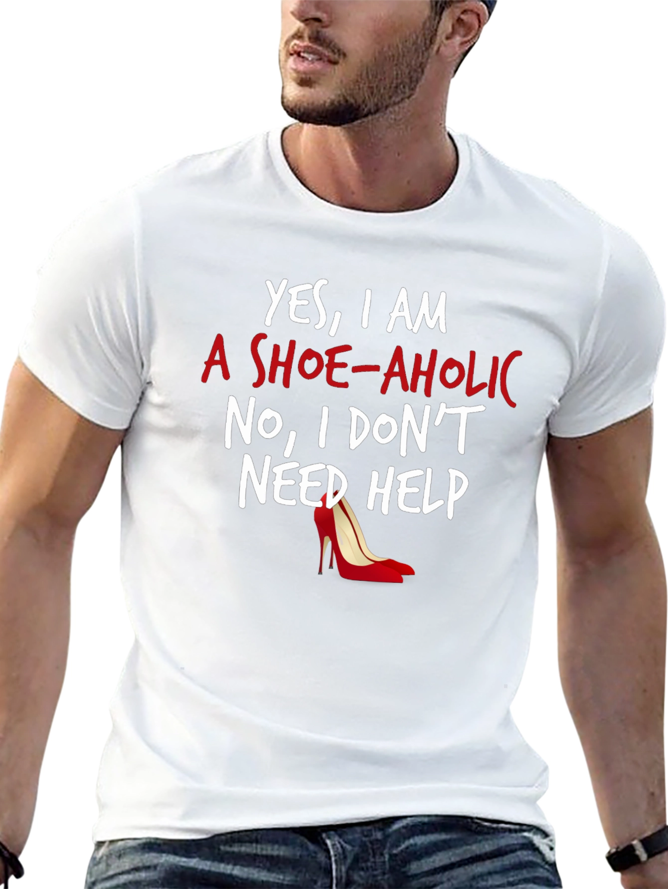 Black Shoe-aholic Graphic Tee - Novelty Women's T-Shirt view 13