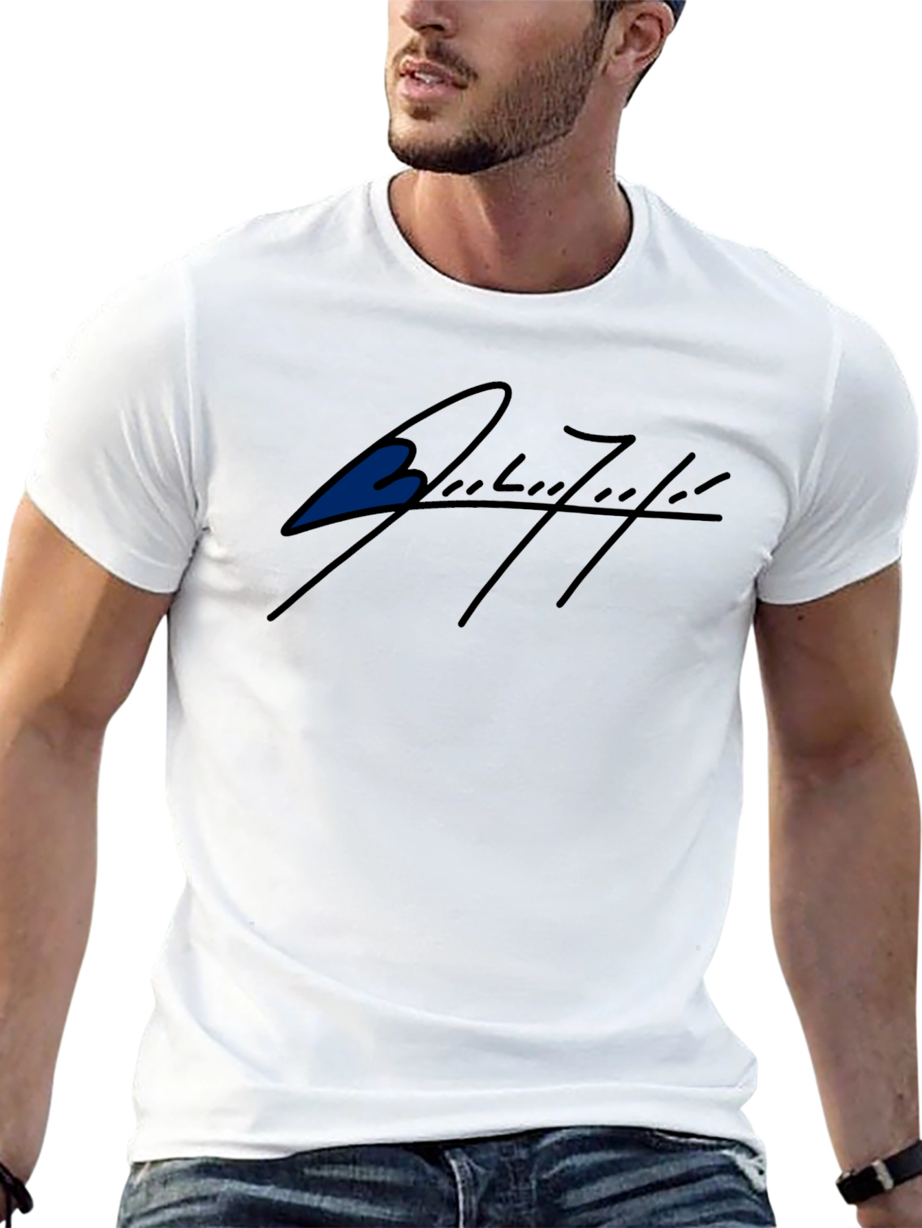 Black Black T-Shirt with Stylish Signature Graphic view 13