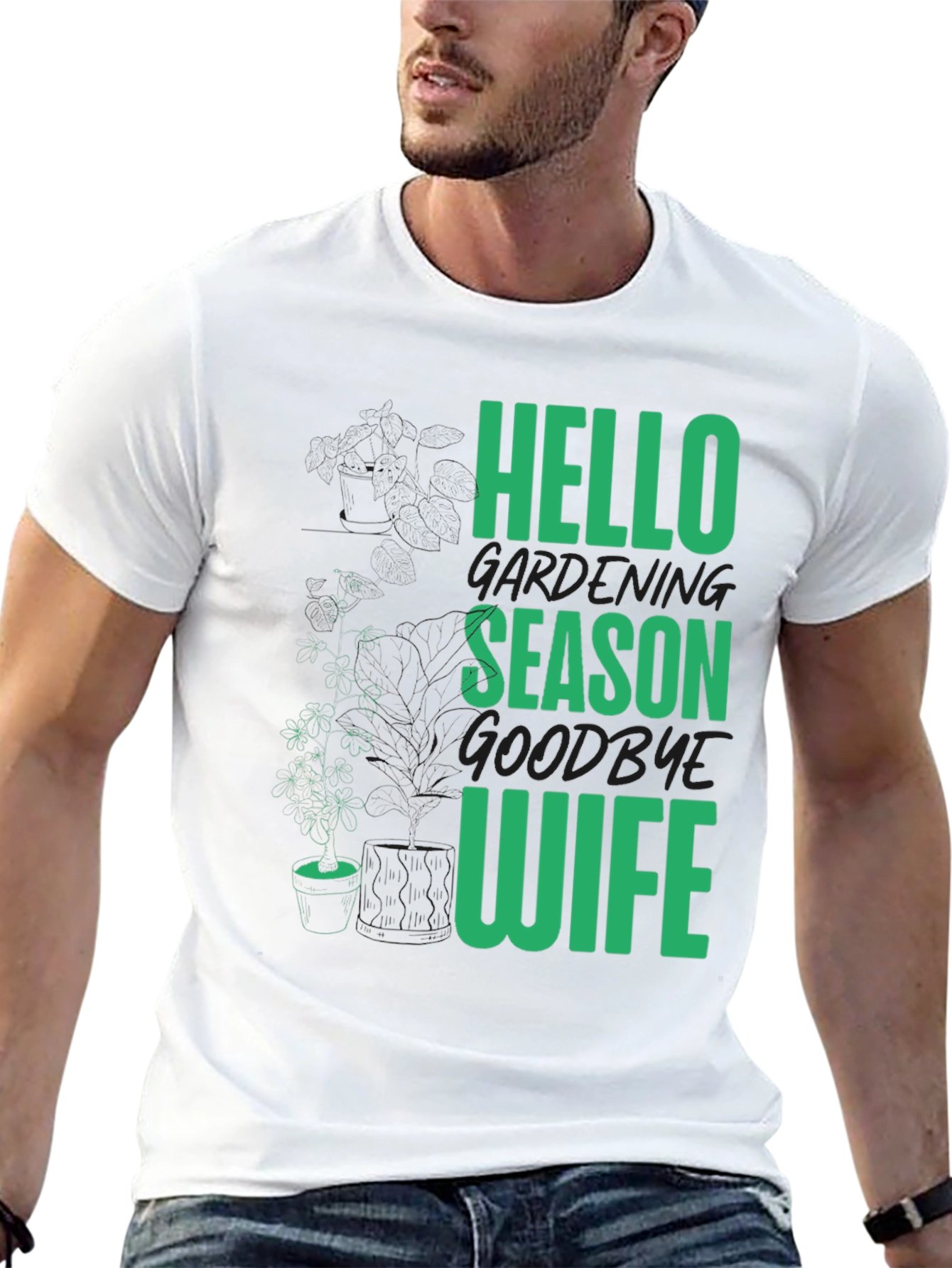 Black Gardening Season T-Shirt - Hello Season Goodbye Wife view 13