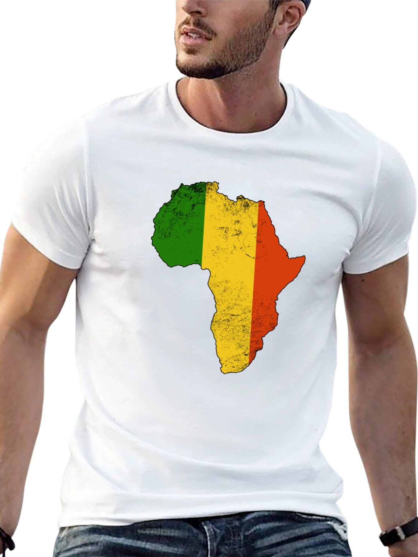 Africa Map Black T-Shirt - 13