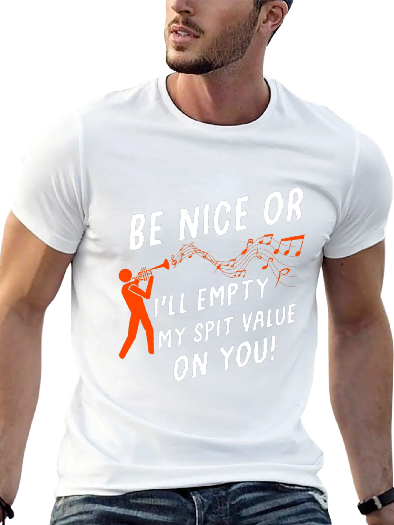 Black Be Nice Trumpet T-Shirt view 13