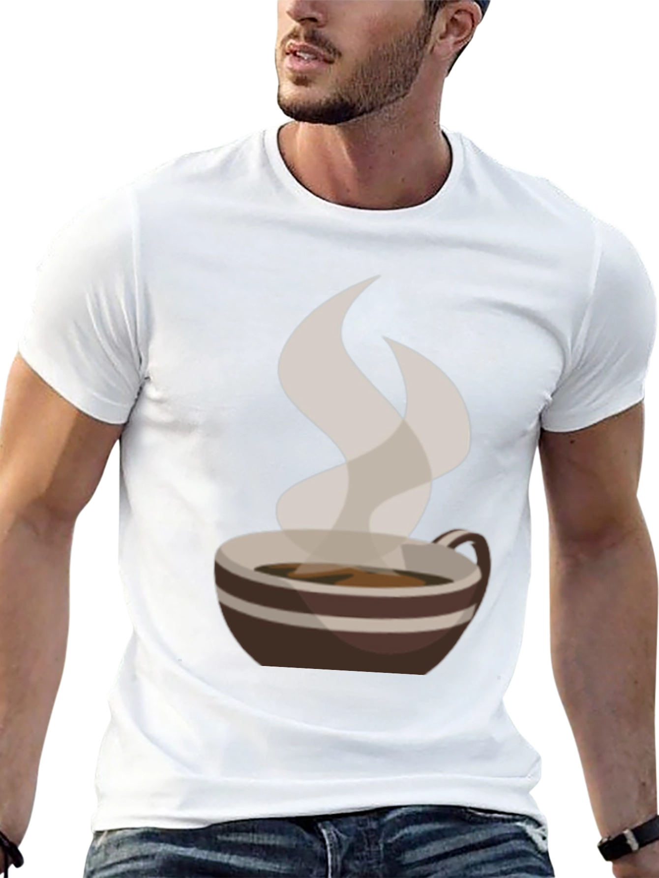 Black Coffee Cup Graphic Tee - Casual Style view 13