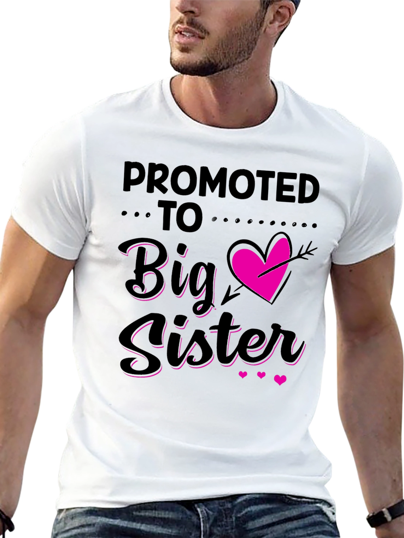 Black Promoted to Big Sister T-Shirt view 13