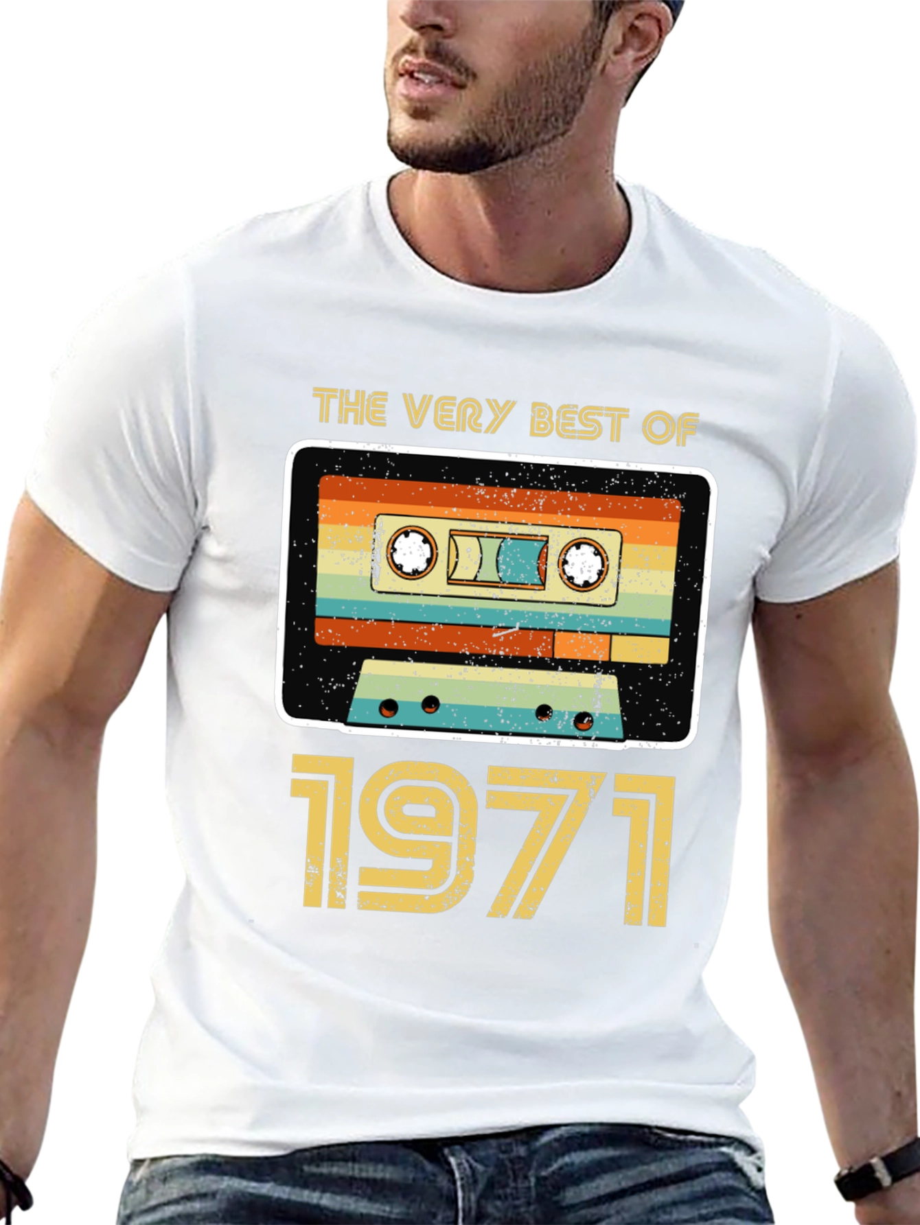 Black Vintage 1971 Cassette Tape Graphic T-Shirt view 13
