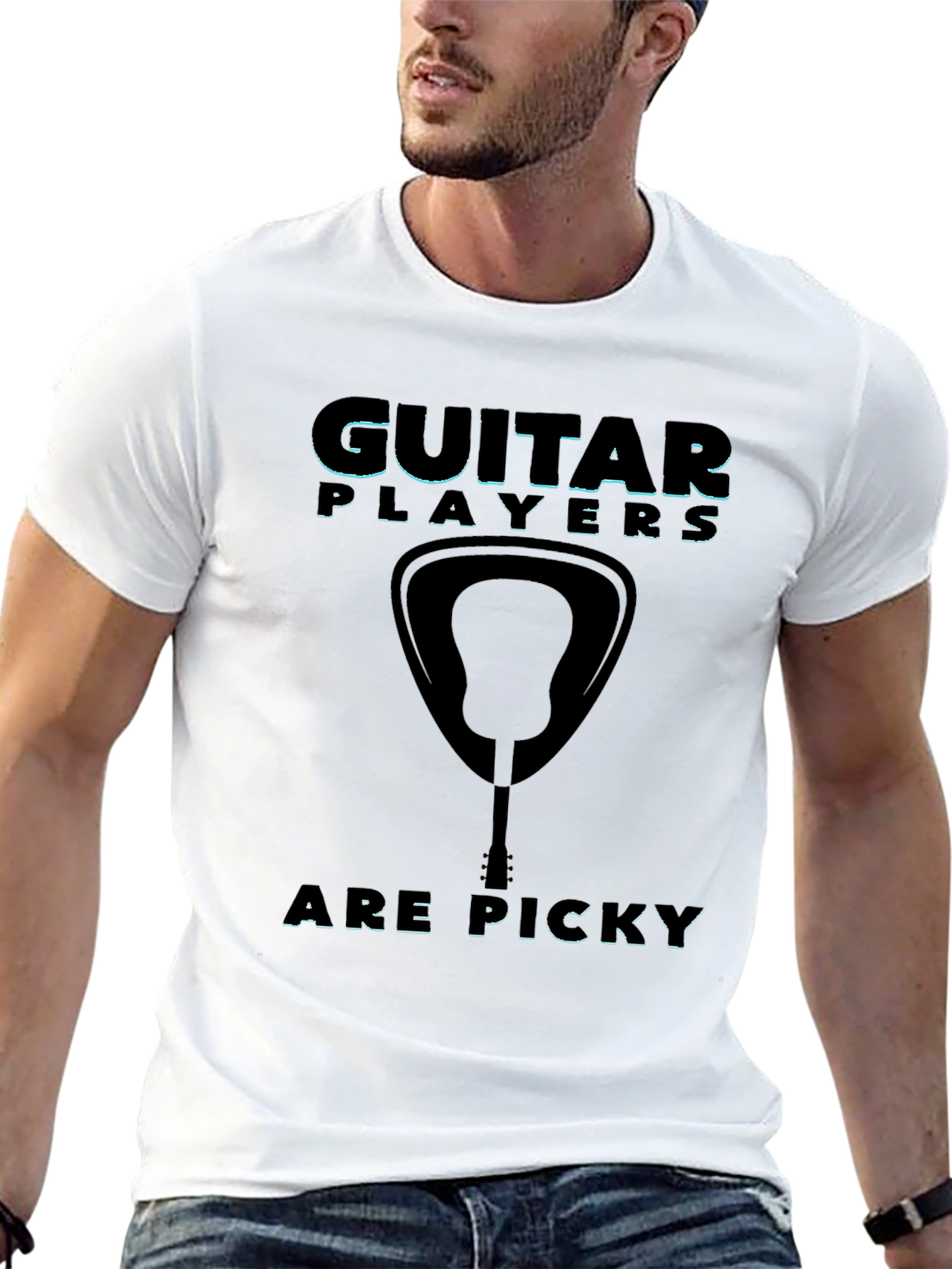 Black Guitar Players Are Picky T-Shirt - Musician Gift view 13