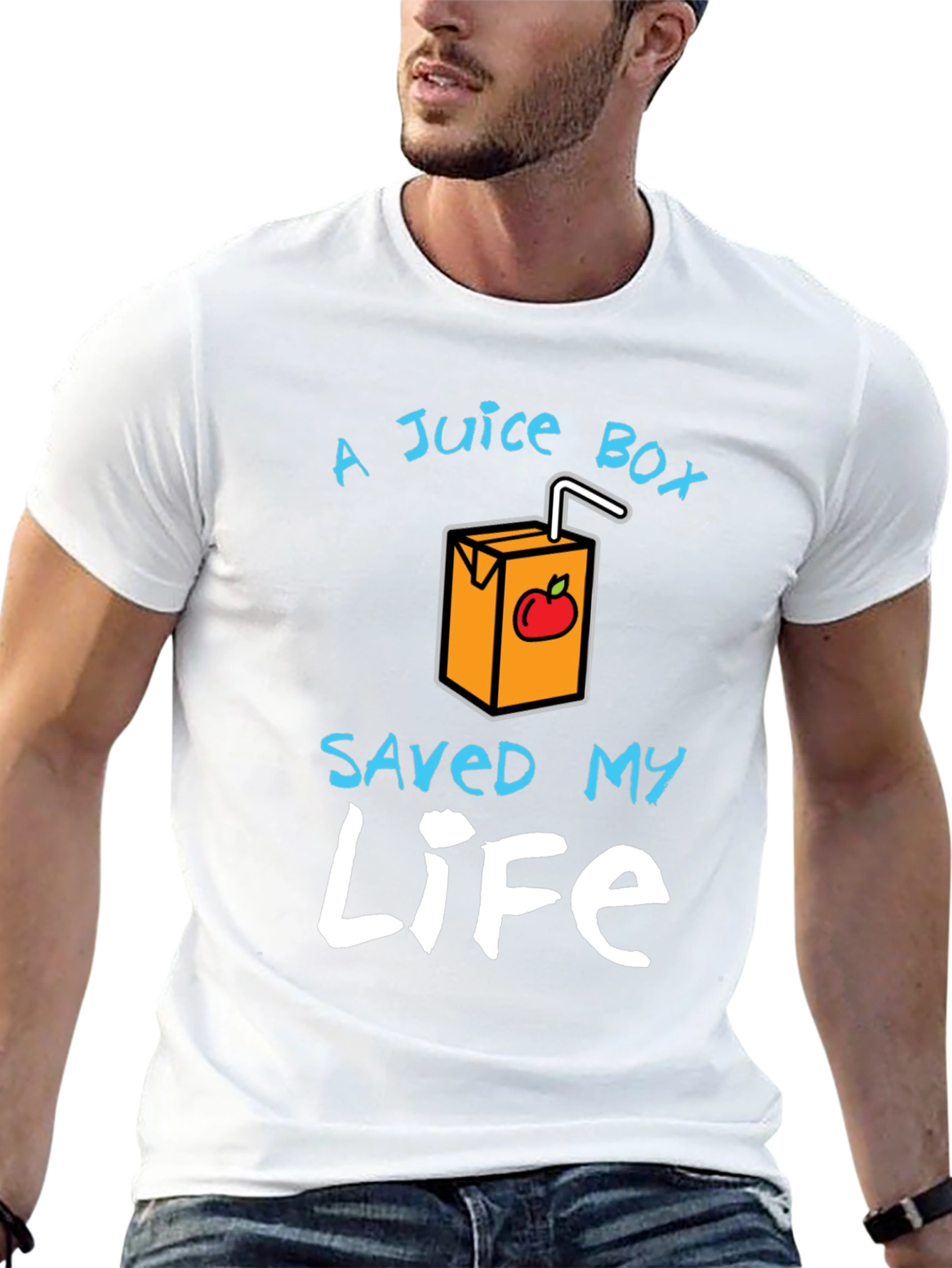 Black Juice Box Saved My Life Graphic Tee - Trendy T-Shirt view 13