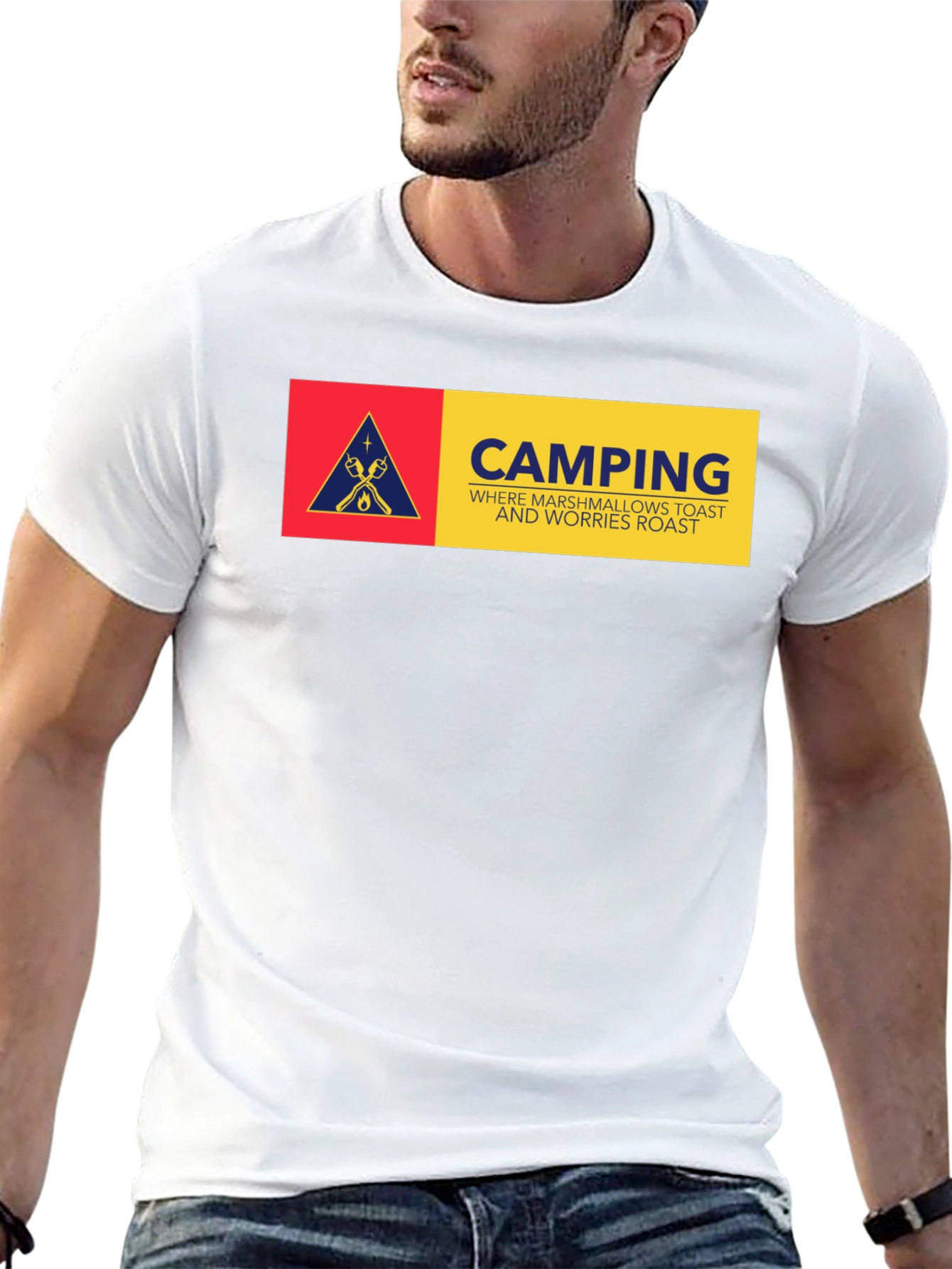 Black Camping Marshmallow Toast T-Shirt view 13