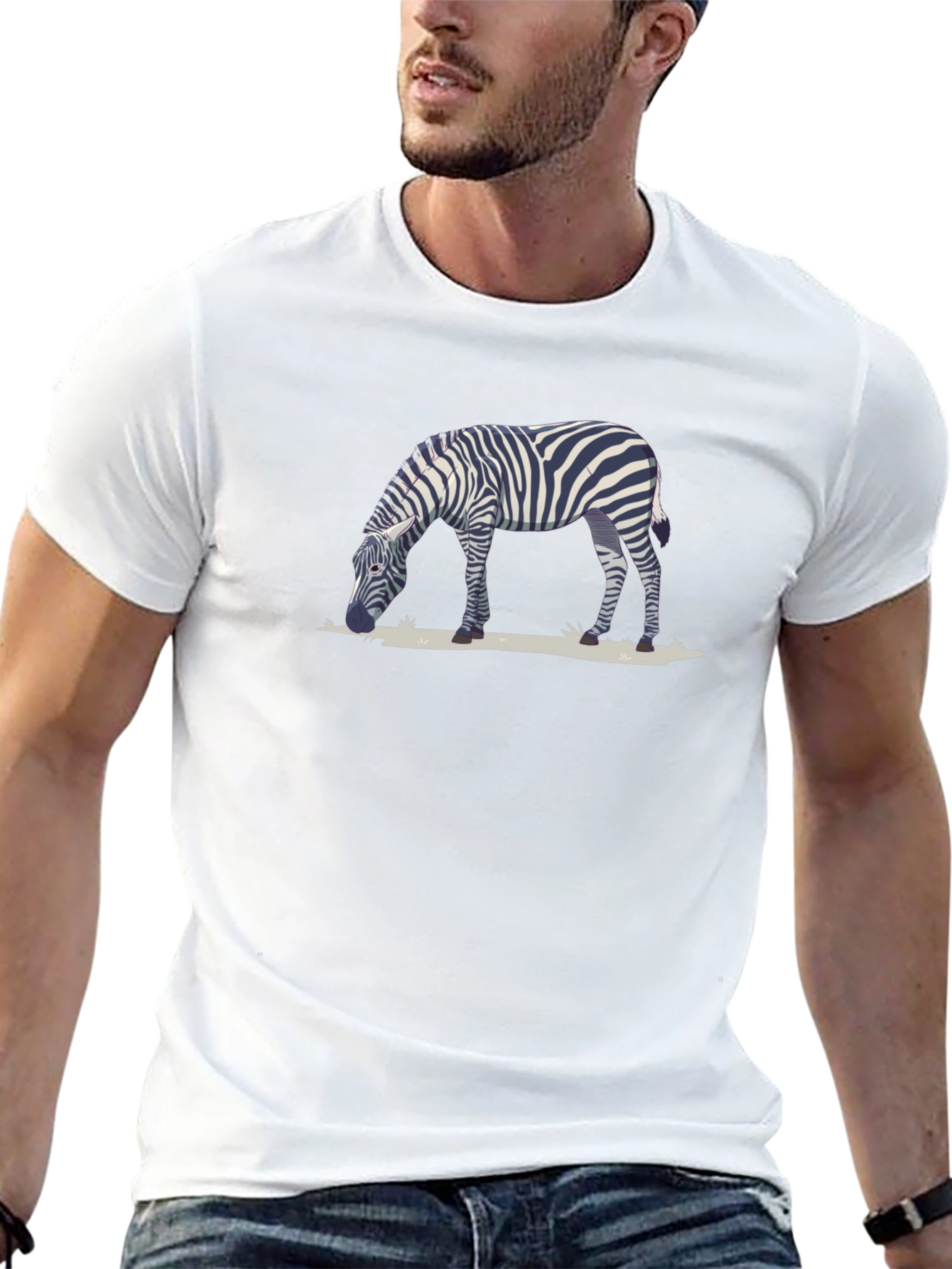 Black Zebra Graphic Black T-Shirt view 13