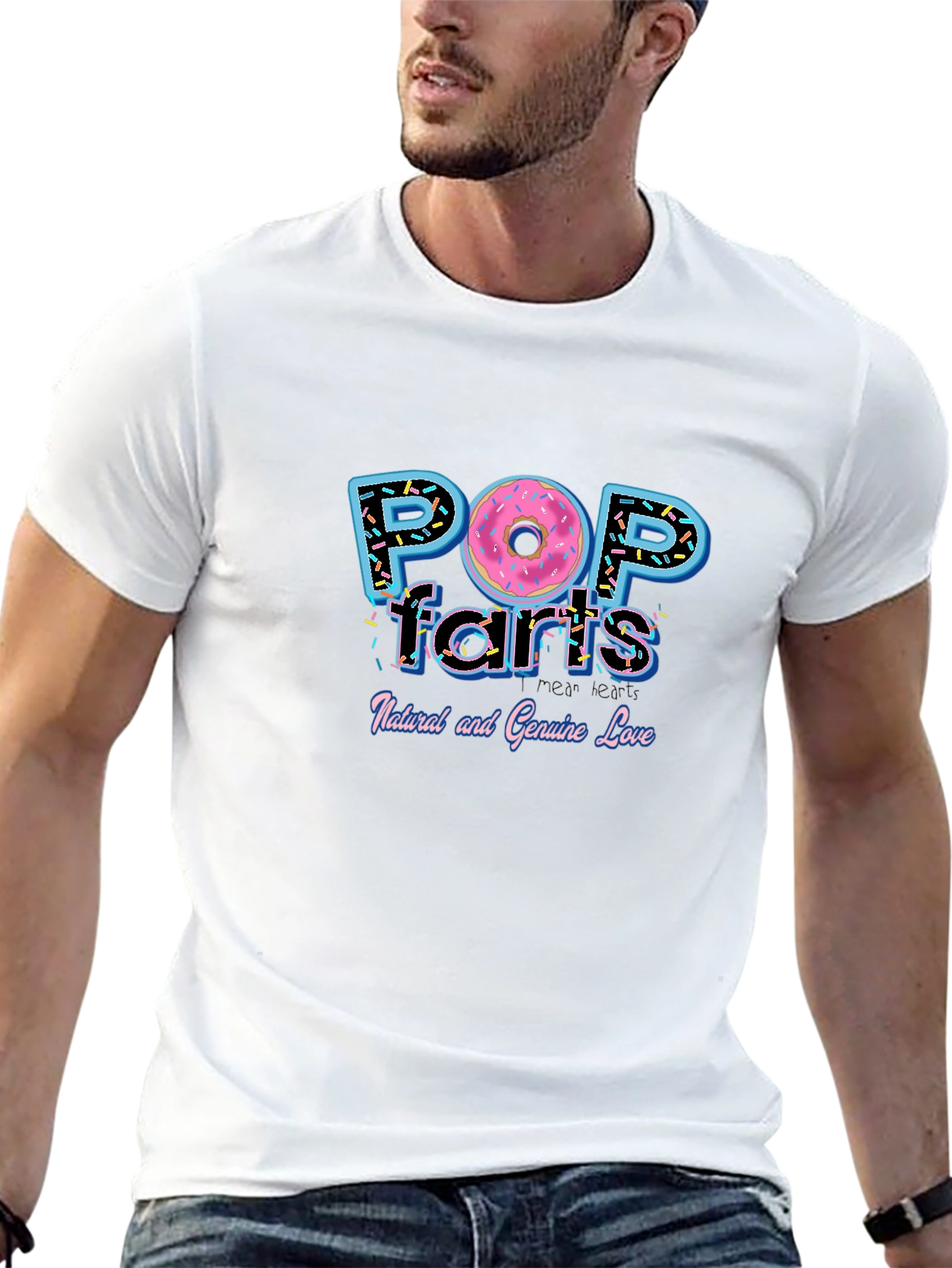 Black Pop Farts T-Shirt - Funny Donut Graphic Tee view 13