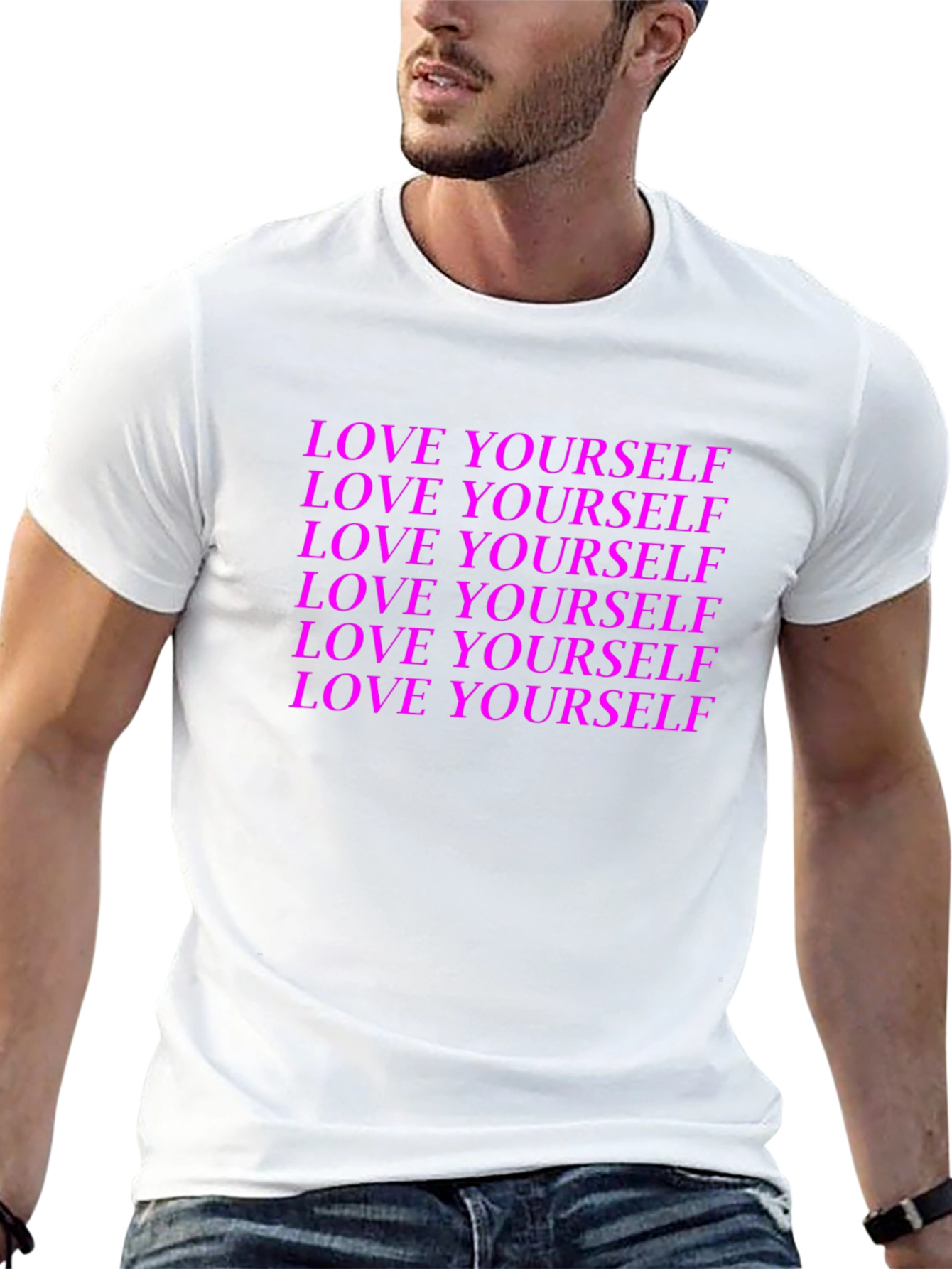 Black Love Yourself Graphic Tee - Black view 13