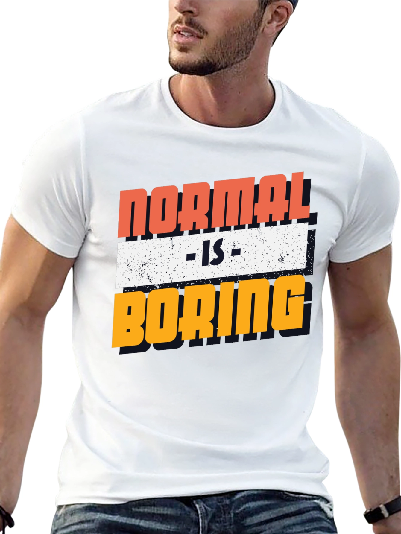 Black Normal Is Boring Graphic Tee view 13