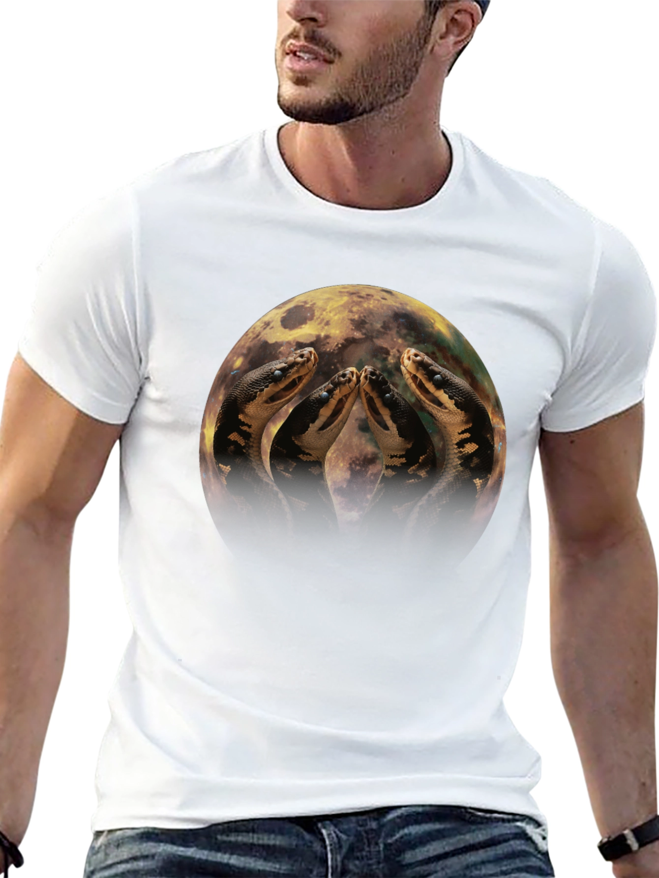 Black Anaconda Moon T-Shirt view 13