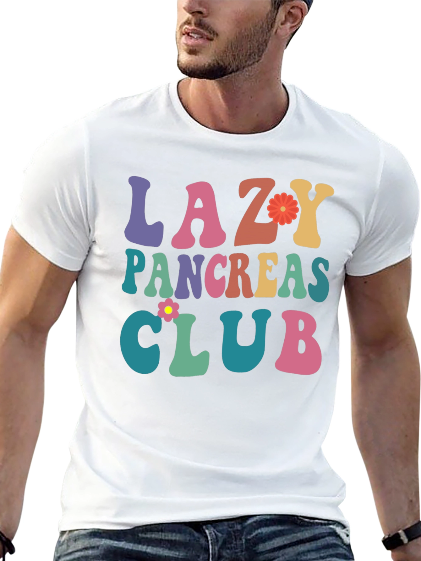 Black Lazy Pancreas Club Graphic T-Shirt view 13