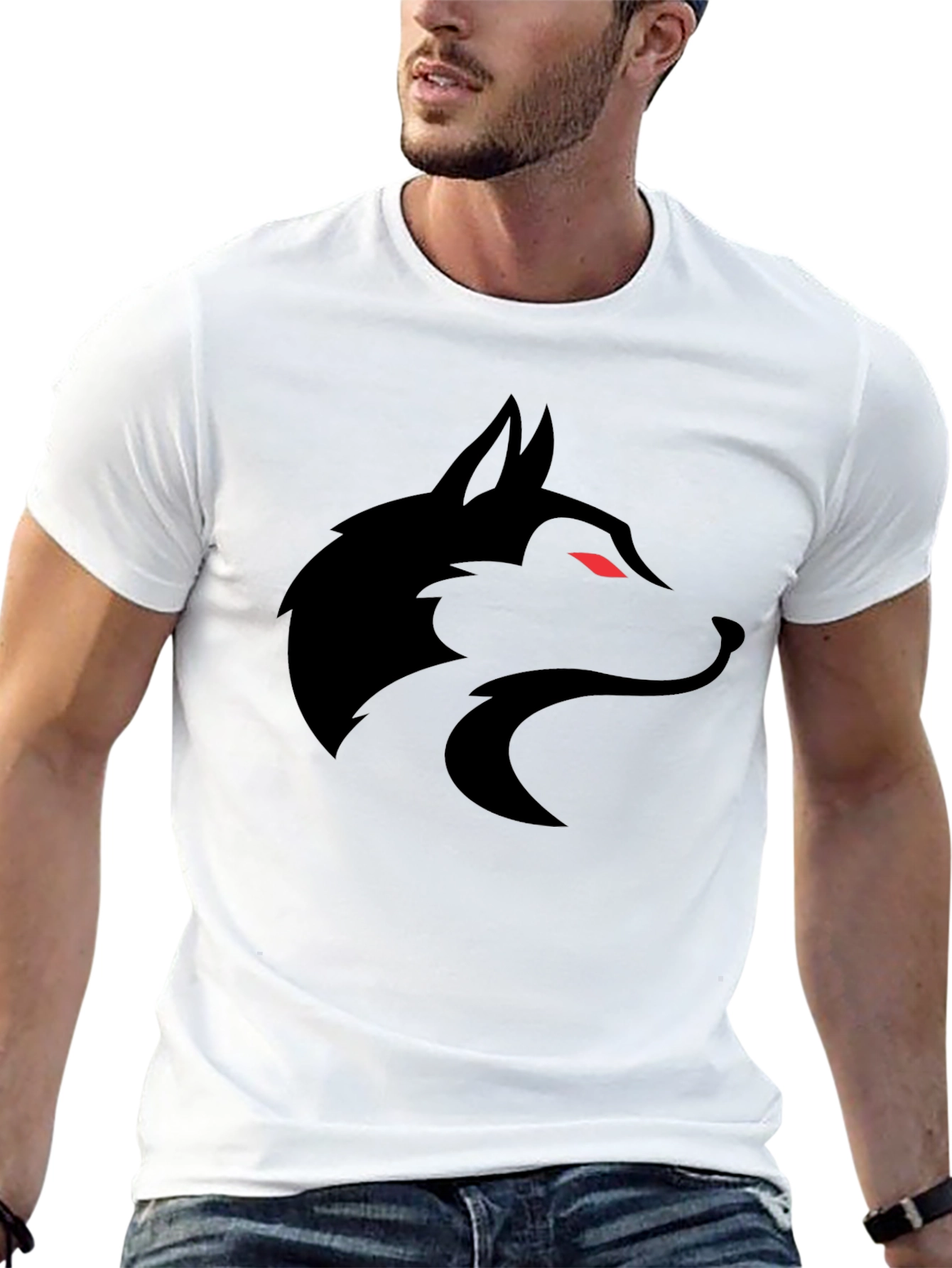 Black Black Wolf Graphic Tee - Men's Short Sleeve Shirt view 13