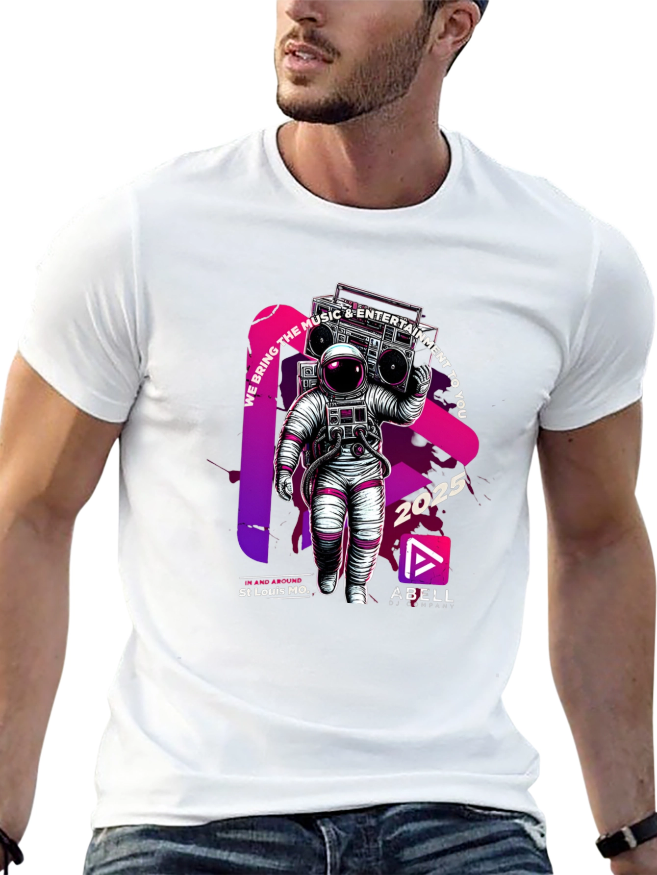 Black Astronaut Music T-Shirt - We Bring the Music view 13