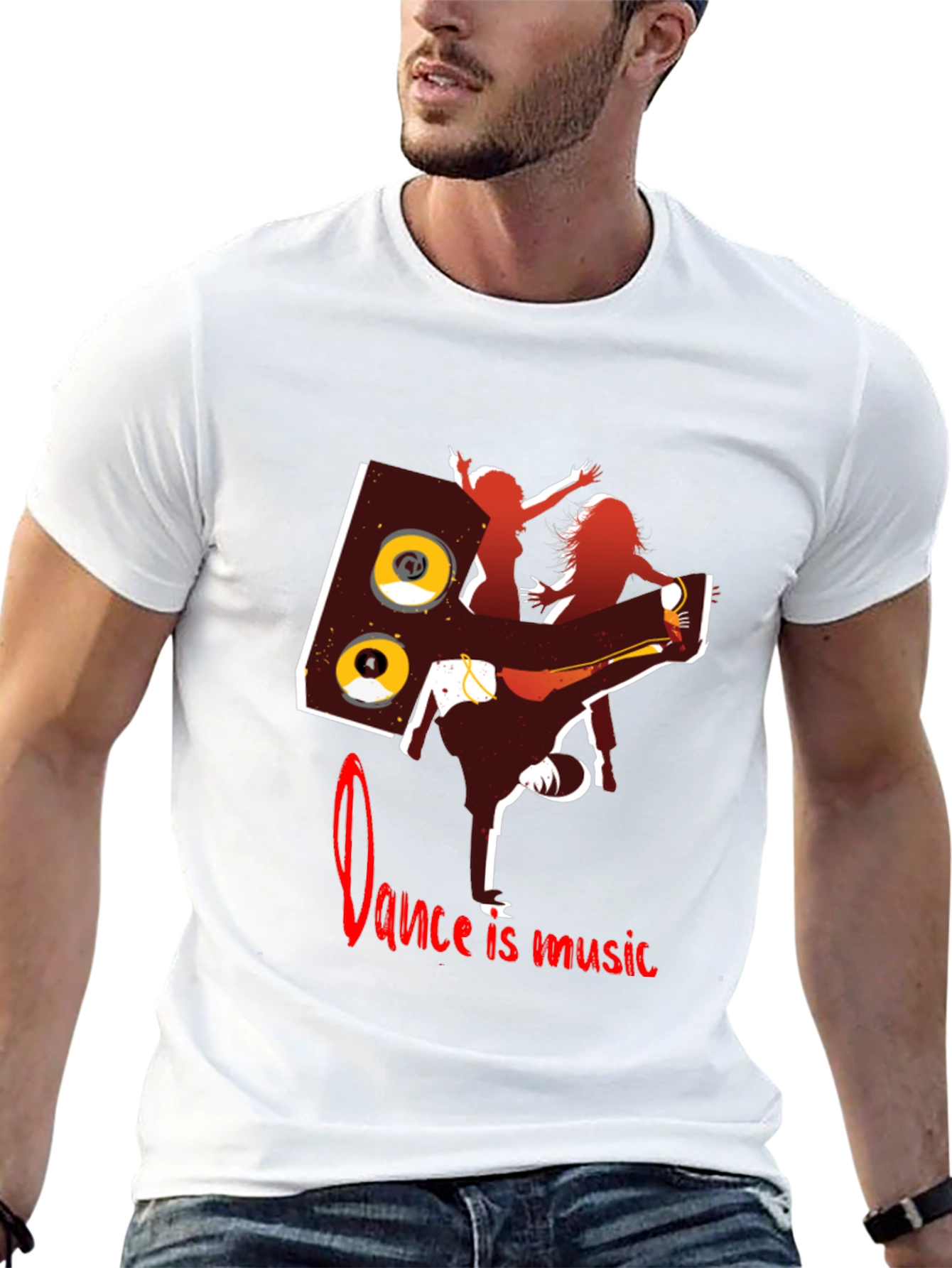 Black Dance is Music Graphic Tee view 13