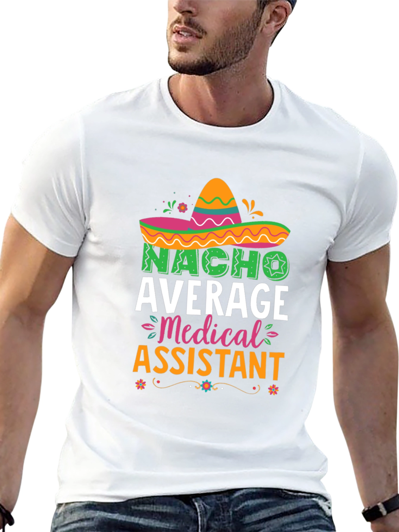 Black Nacho Average Medical Assistant T-Shirt view 13