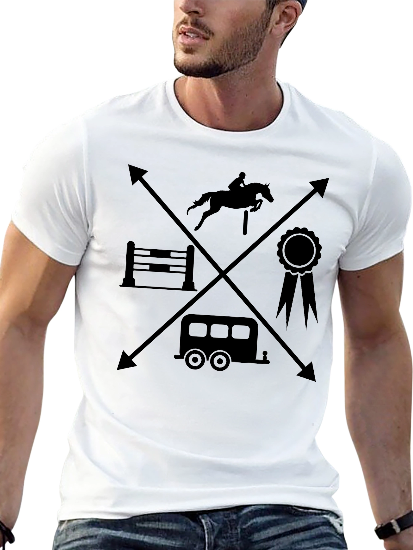 Equestrian T-Shirt - Horseback Riding Design - 13