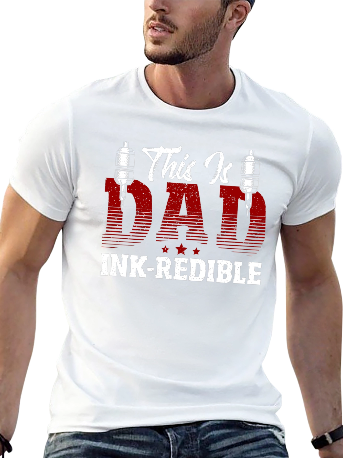Black Ink-redible Dad T-Shirt view 13