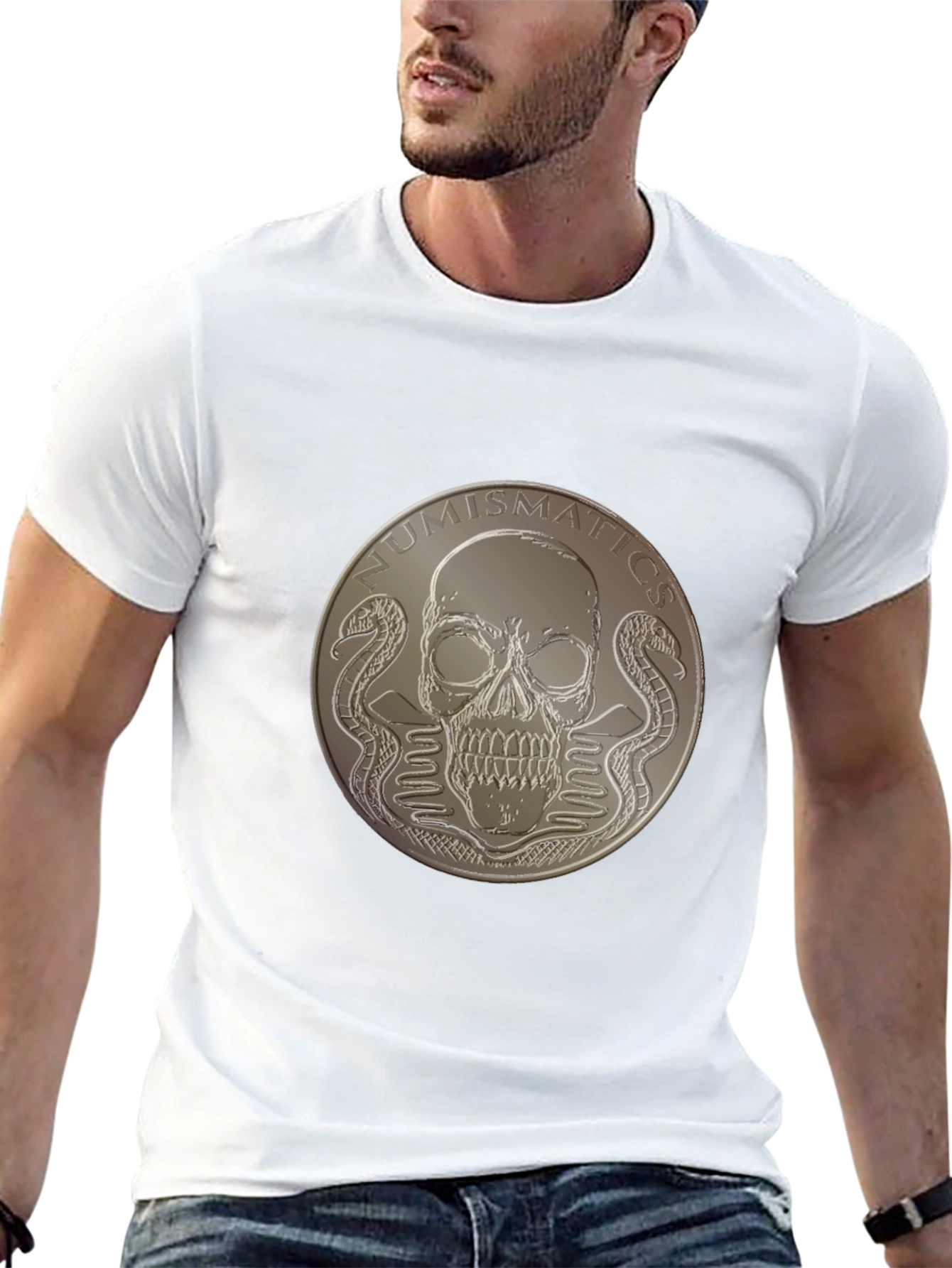Black Numismatics Skull & Snakes Graphic Tee - Black view 13