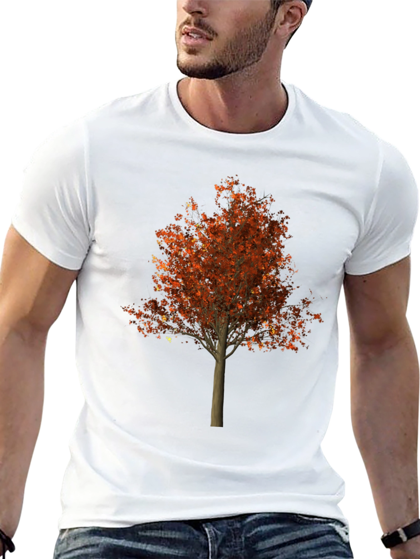 Black Autumn Tree Graphic Tee - Stylish Nature Inspired T-Shirt view 13