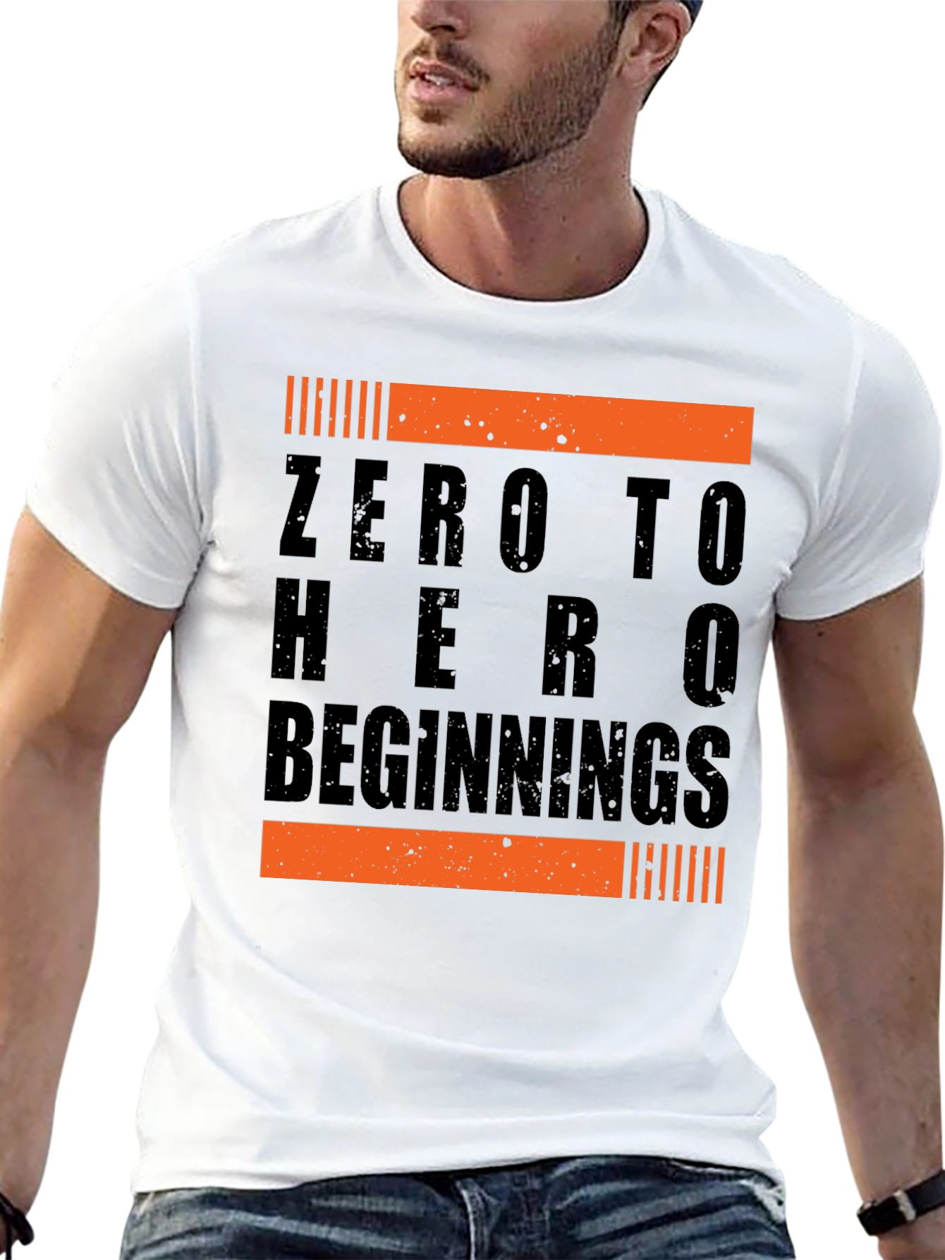 Black Zero to Hero Beginnings Black Graphic Tee view 13