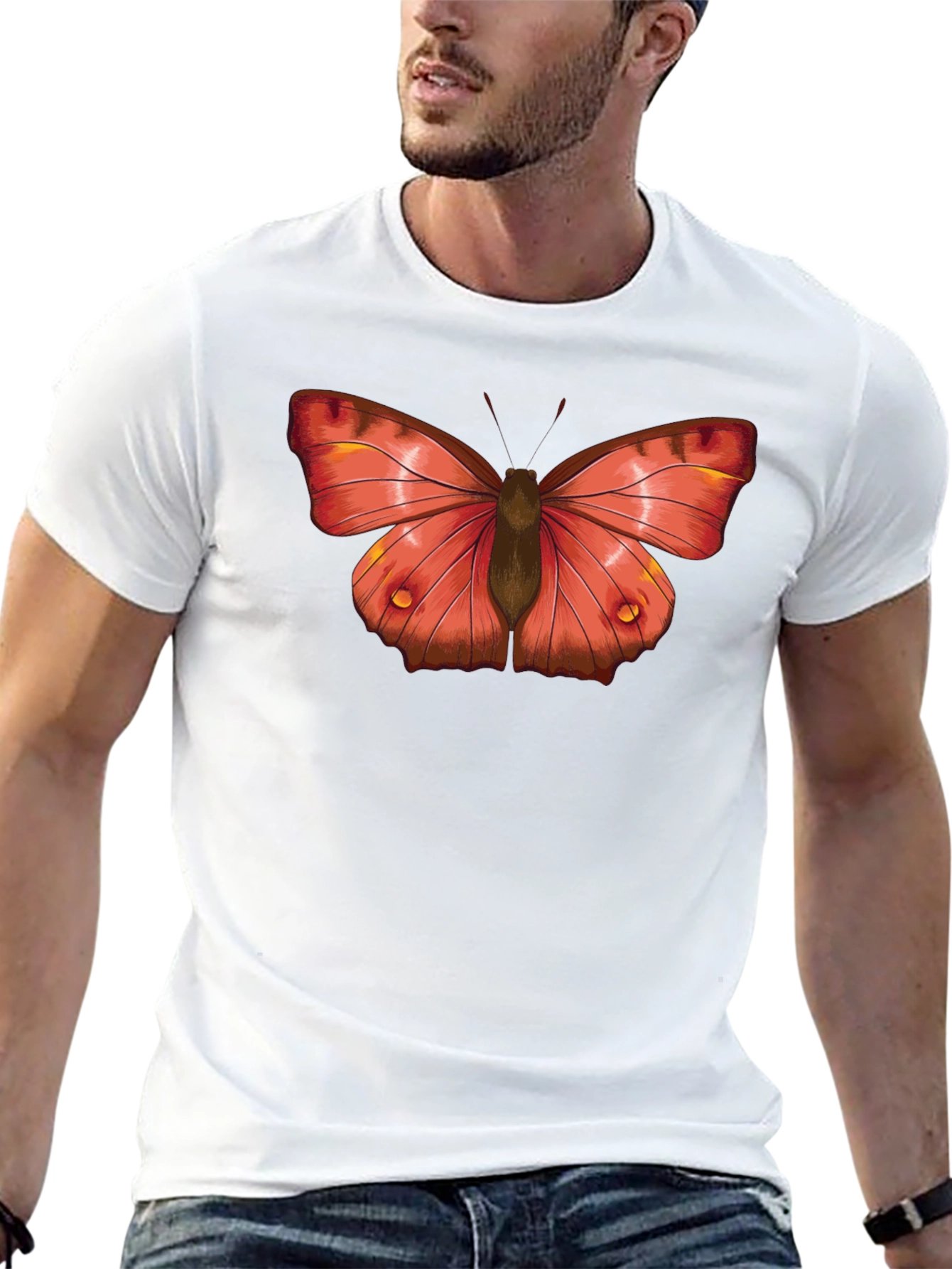 Black Butterfly Graphic Black T-Shirt view 13