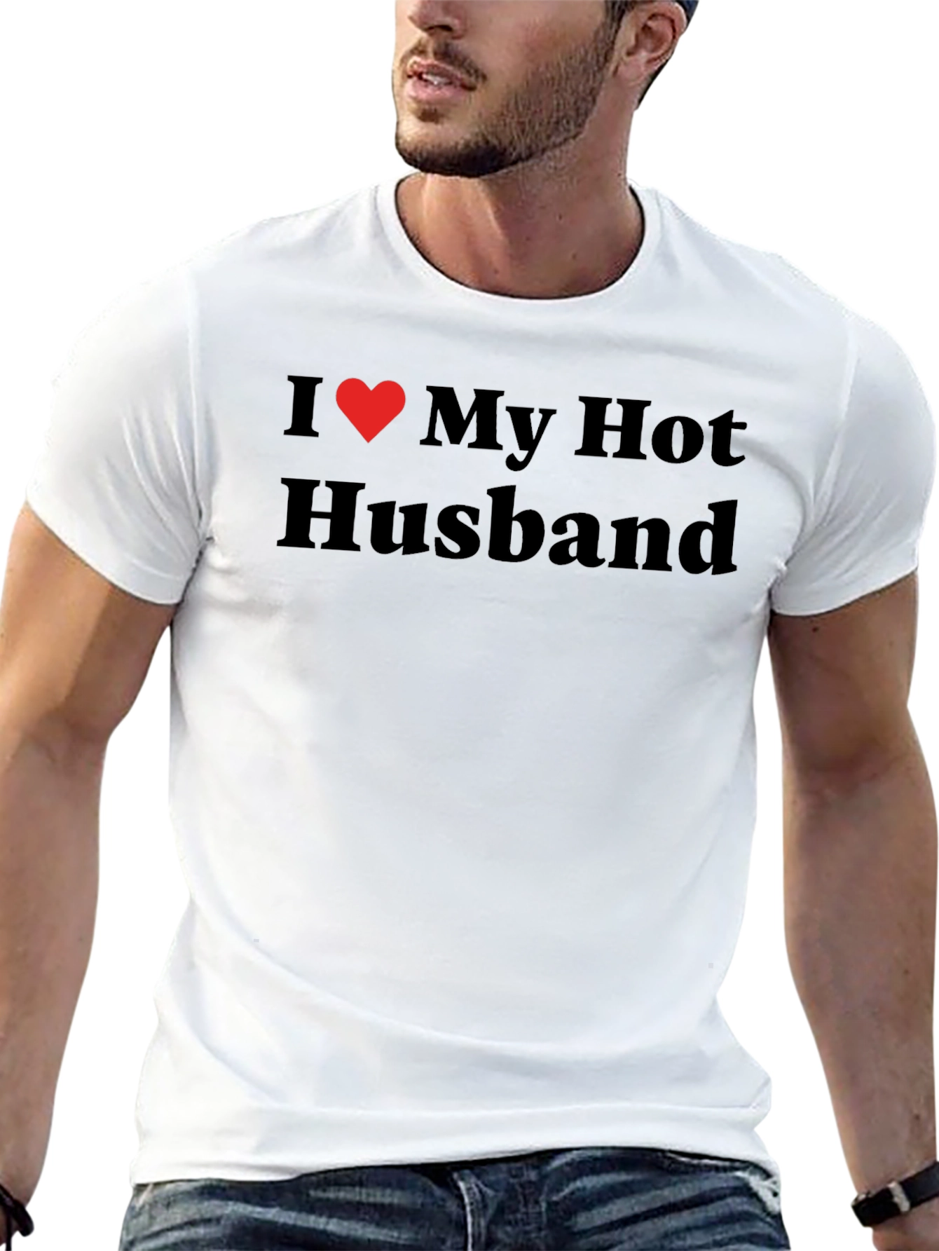Black I Heart My Hot Husband T-Shirt - Novelty Apparel view 13