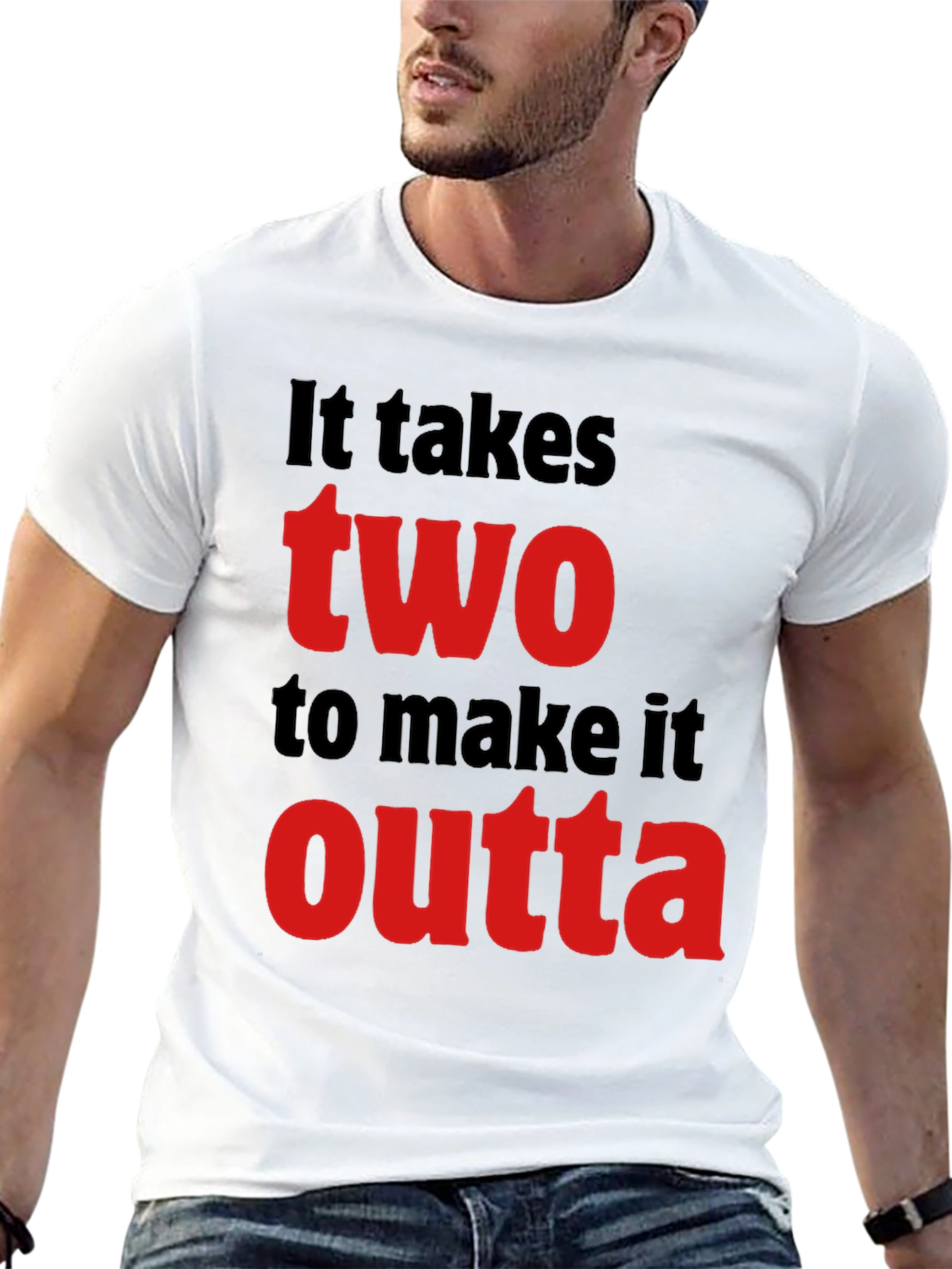 Black It Takes Two T-Shirt - Stylish Graphic Tee view 13