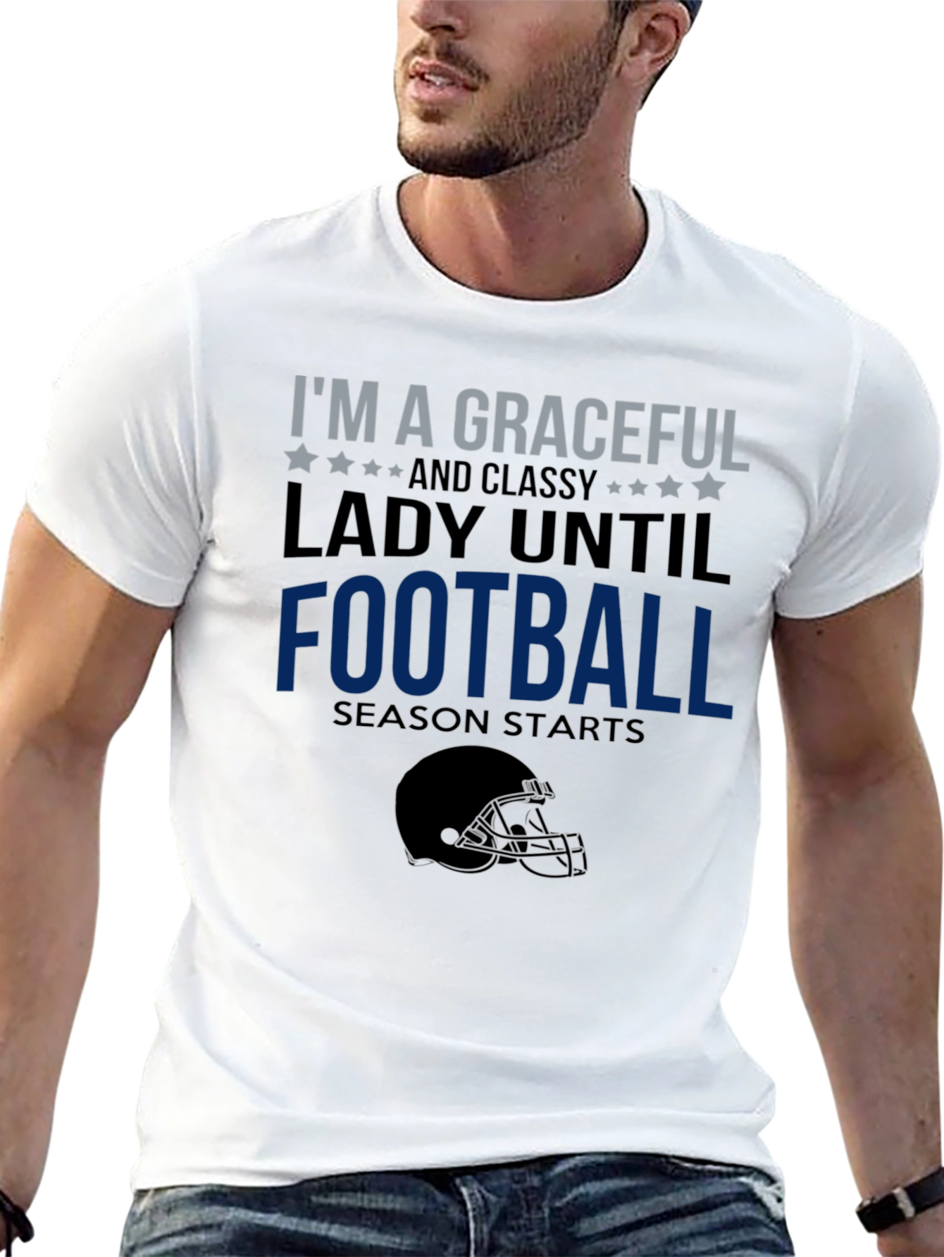 Black Graceful Lady Football Season T-Shirt view 13