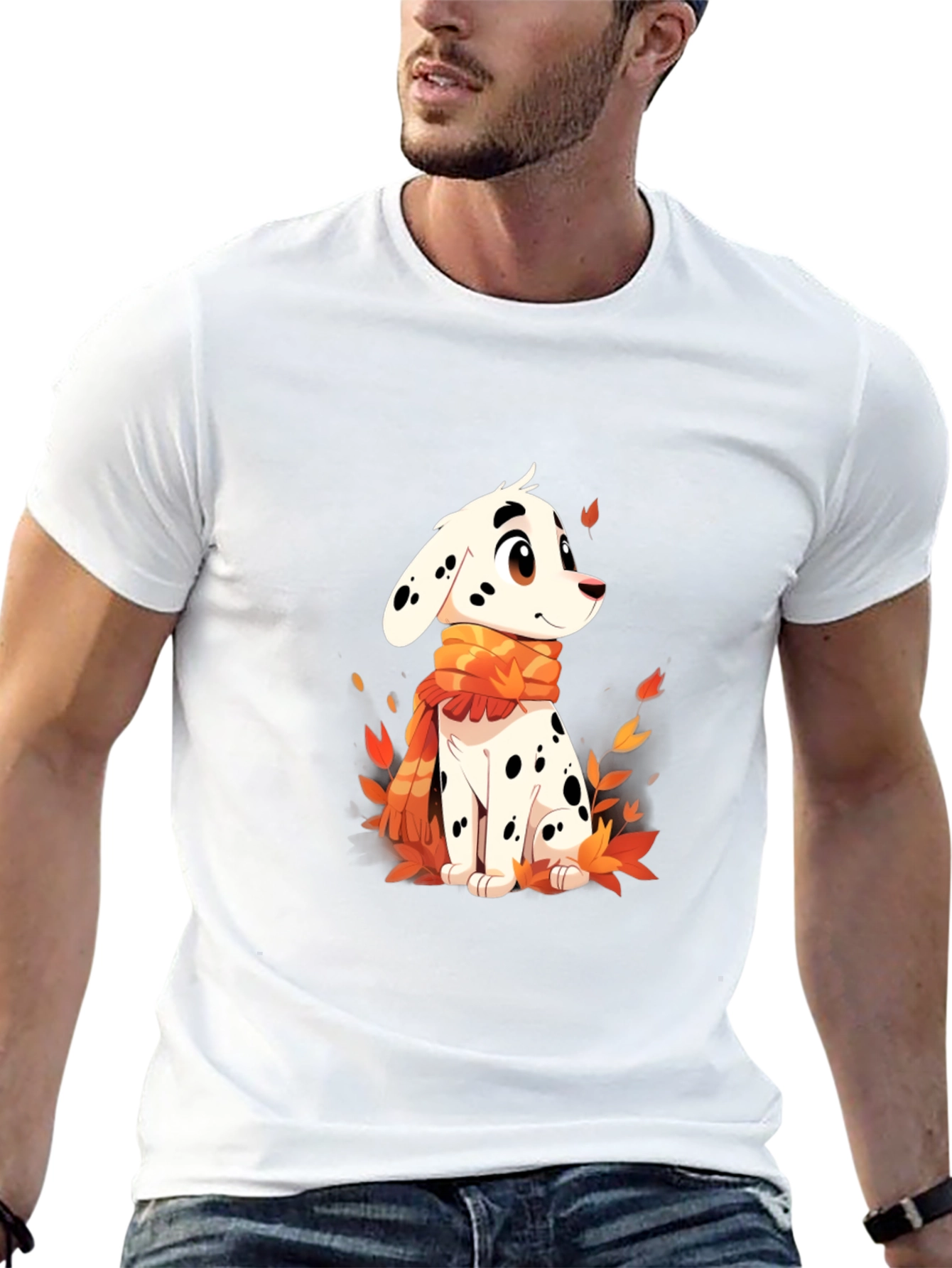 Black Dalmatian Puppy T-Shirt - Cute Cartoon Dog view 13