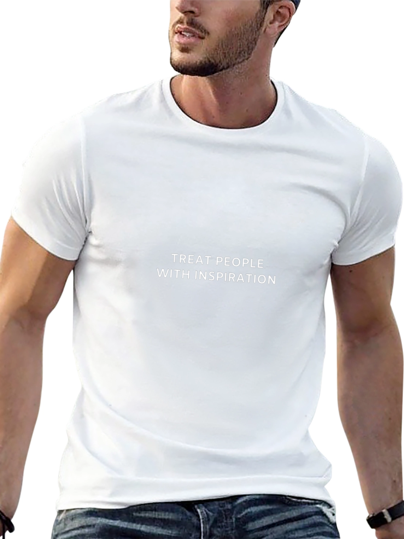 Black Inspirational Treat People T-Shirt view 13
