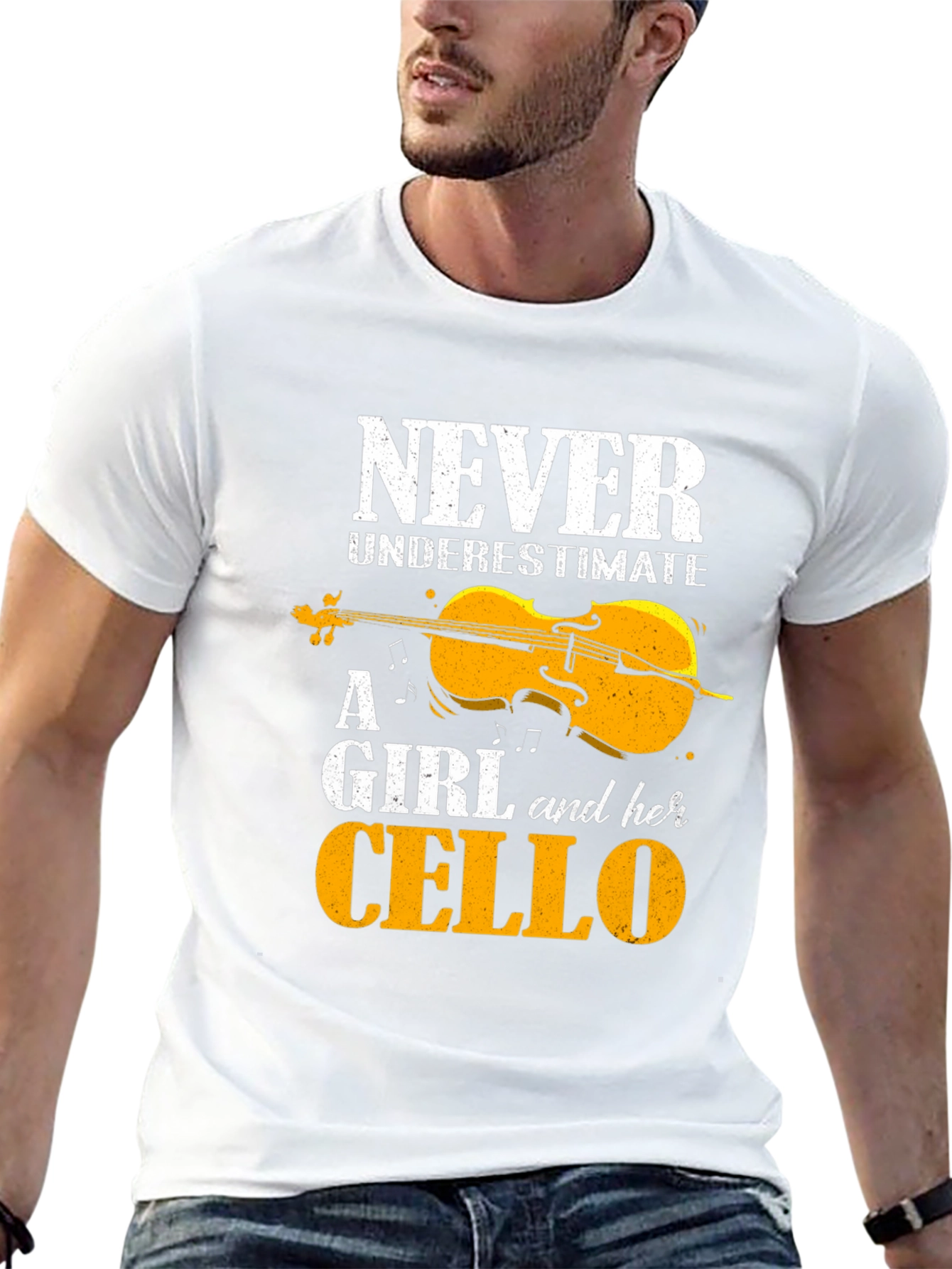 Black Never Underestimate A Girl And Her Cello T-Shirt view 13