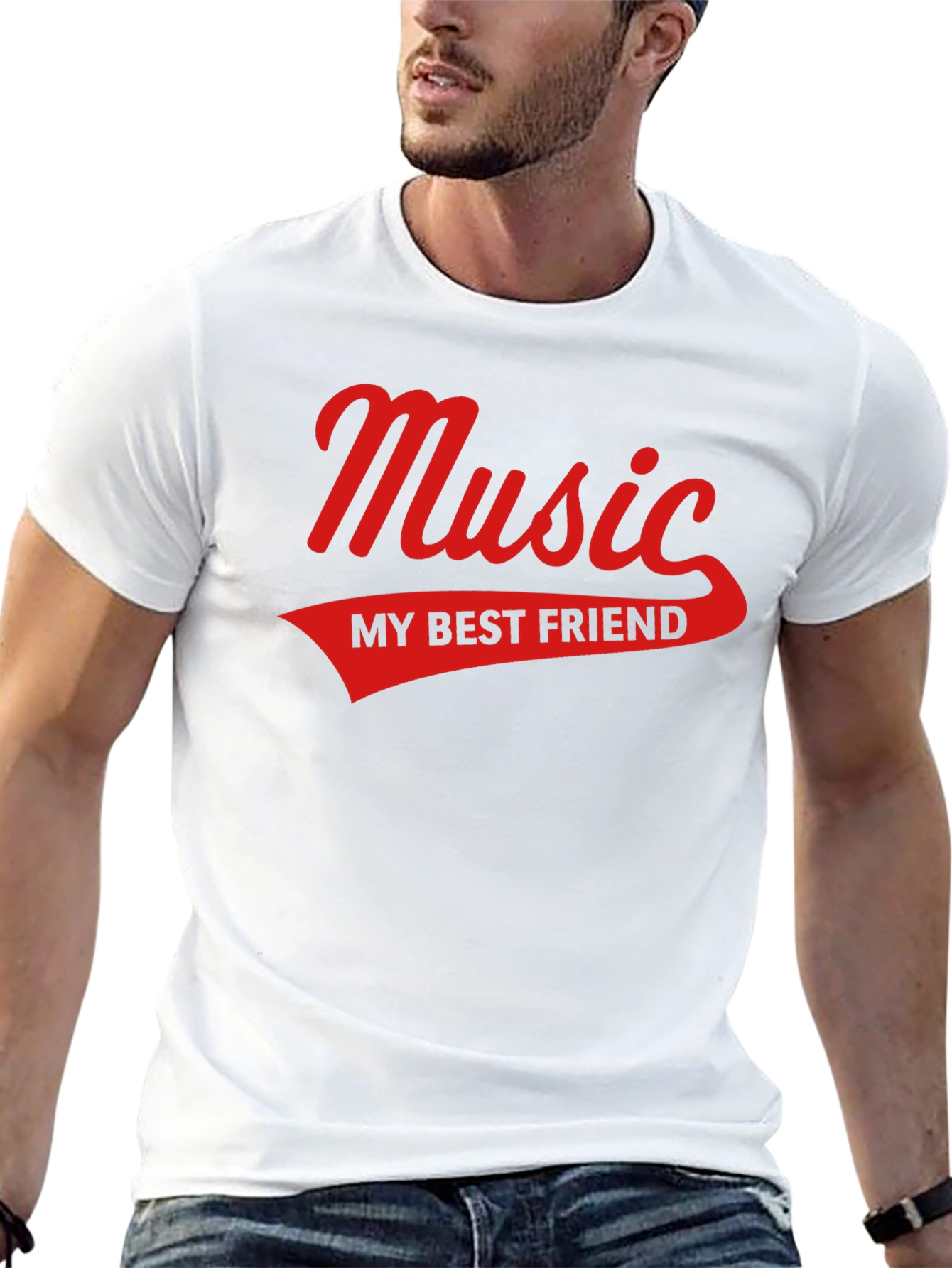 Black Music My Best Friend Black T-Shirt view 13