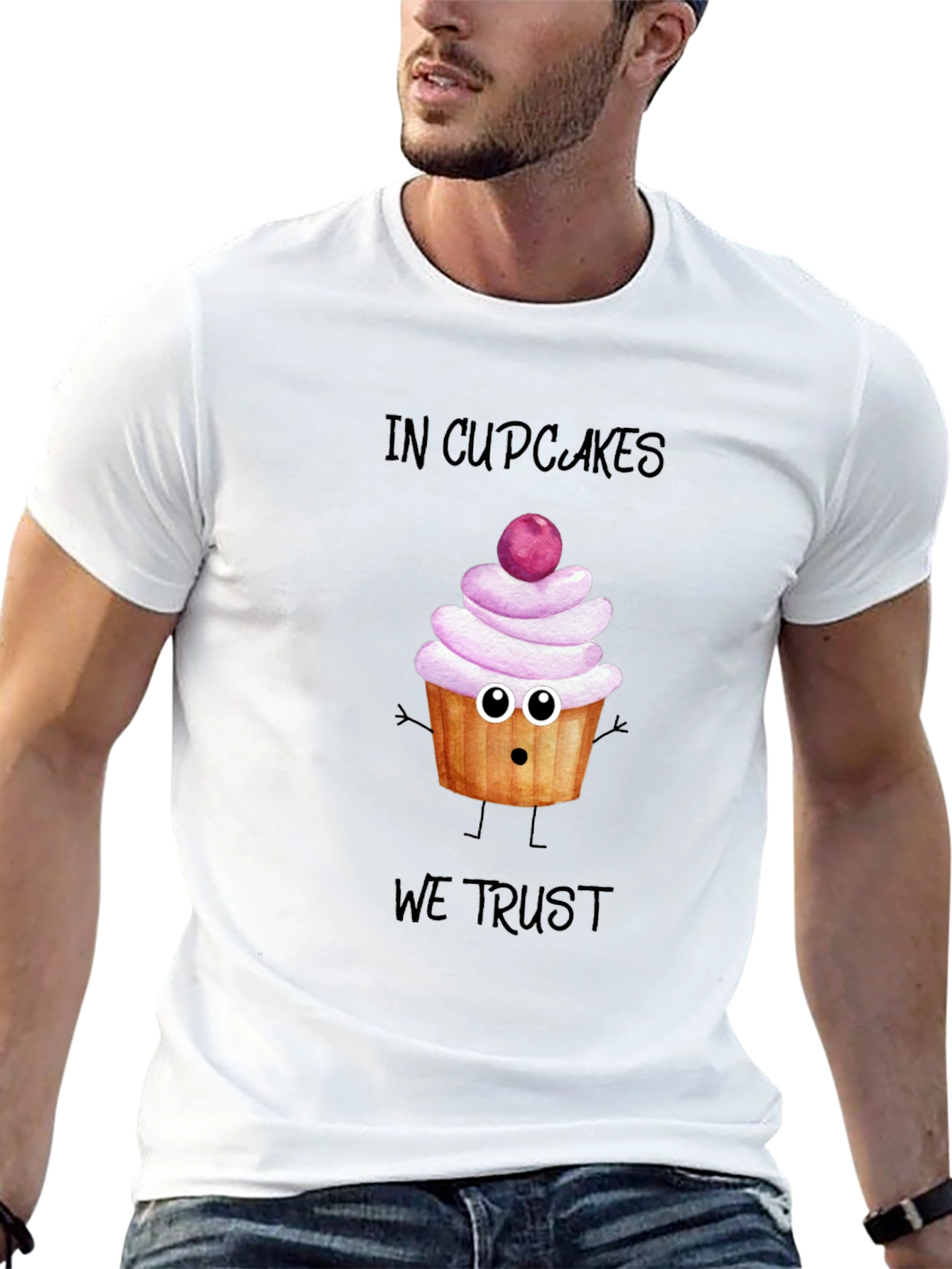 Black In Cupcakes We Trust T-Shirt - Funny Dessert Tee view 13