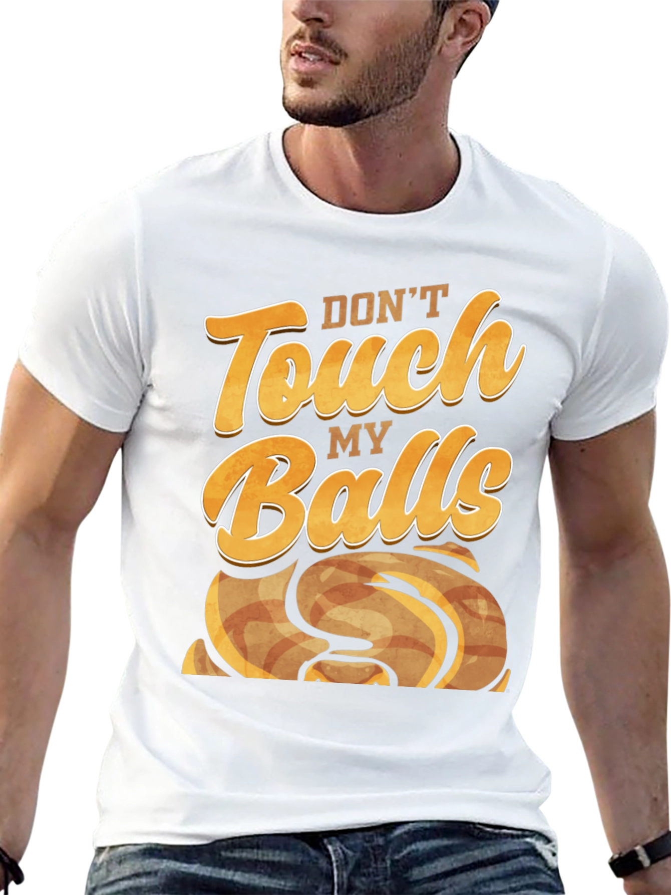 Black Don't Touch My Balls - Novelty Graphic T-Shirt view 13