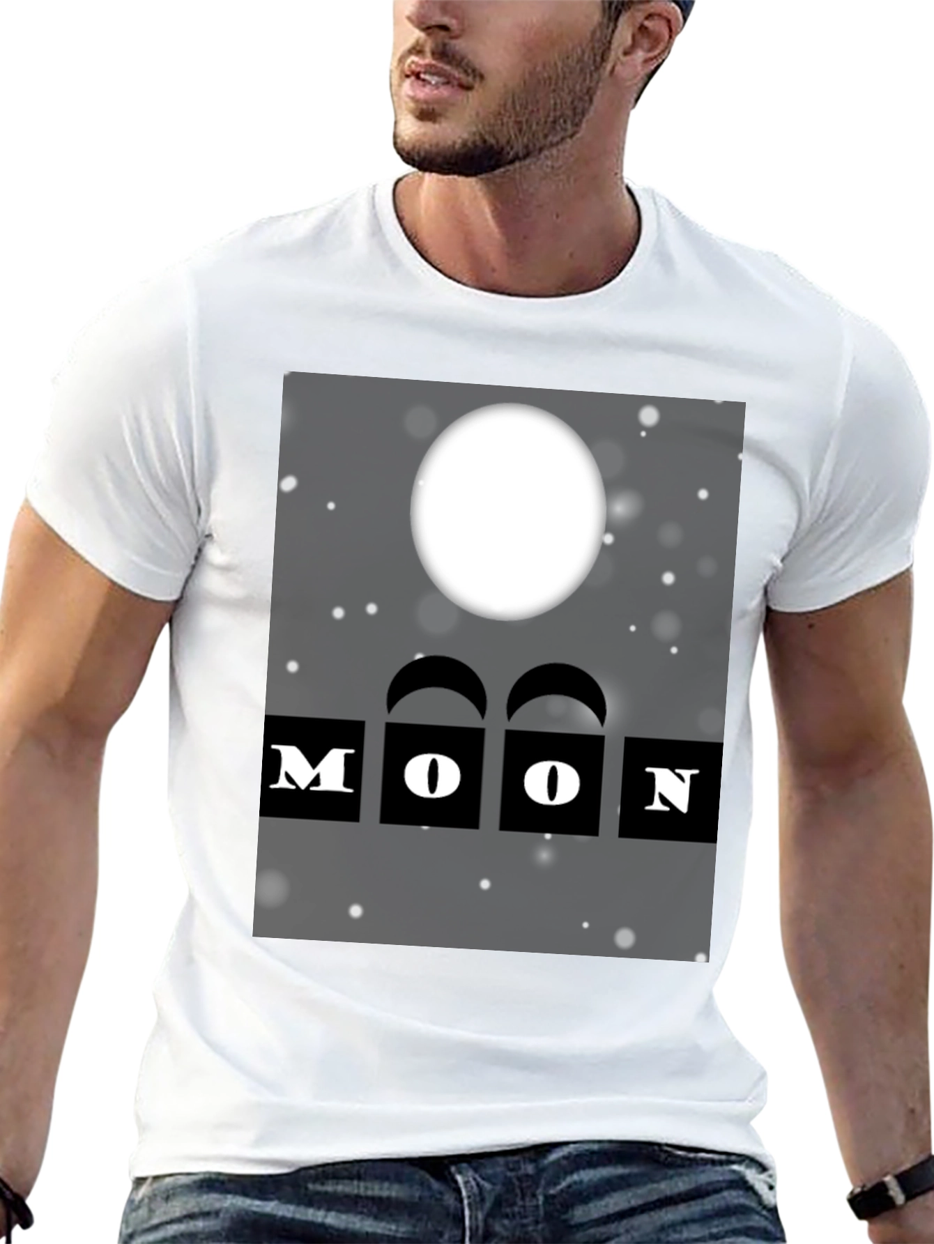 Black Moon Graphic Black T-Shirt view 13